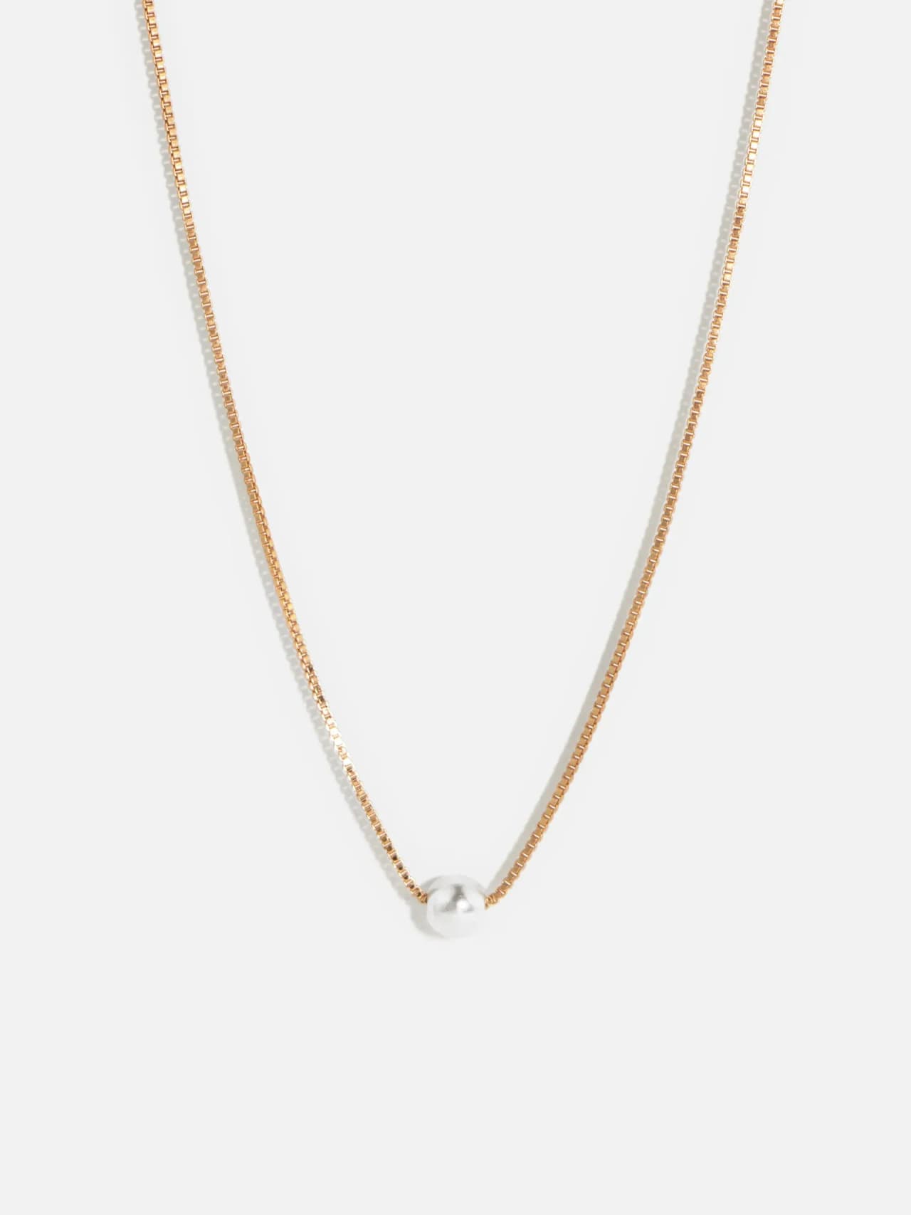 18K Guldpläterat Halsband med Pärl
