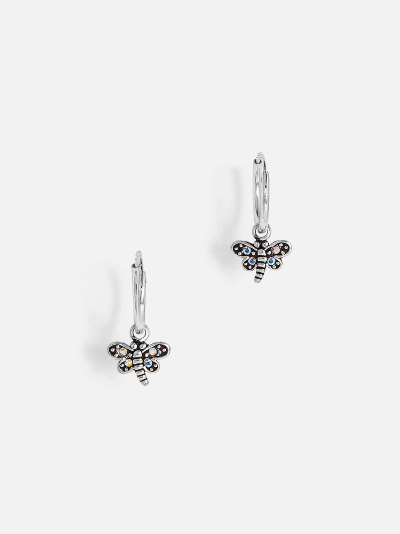 Dragonfly Hoop Örhängen i Äkta Silver med Cubic Zirconia