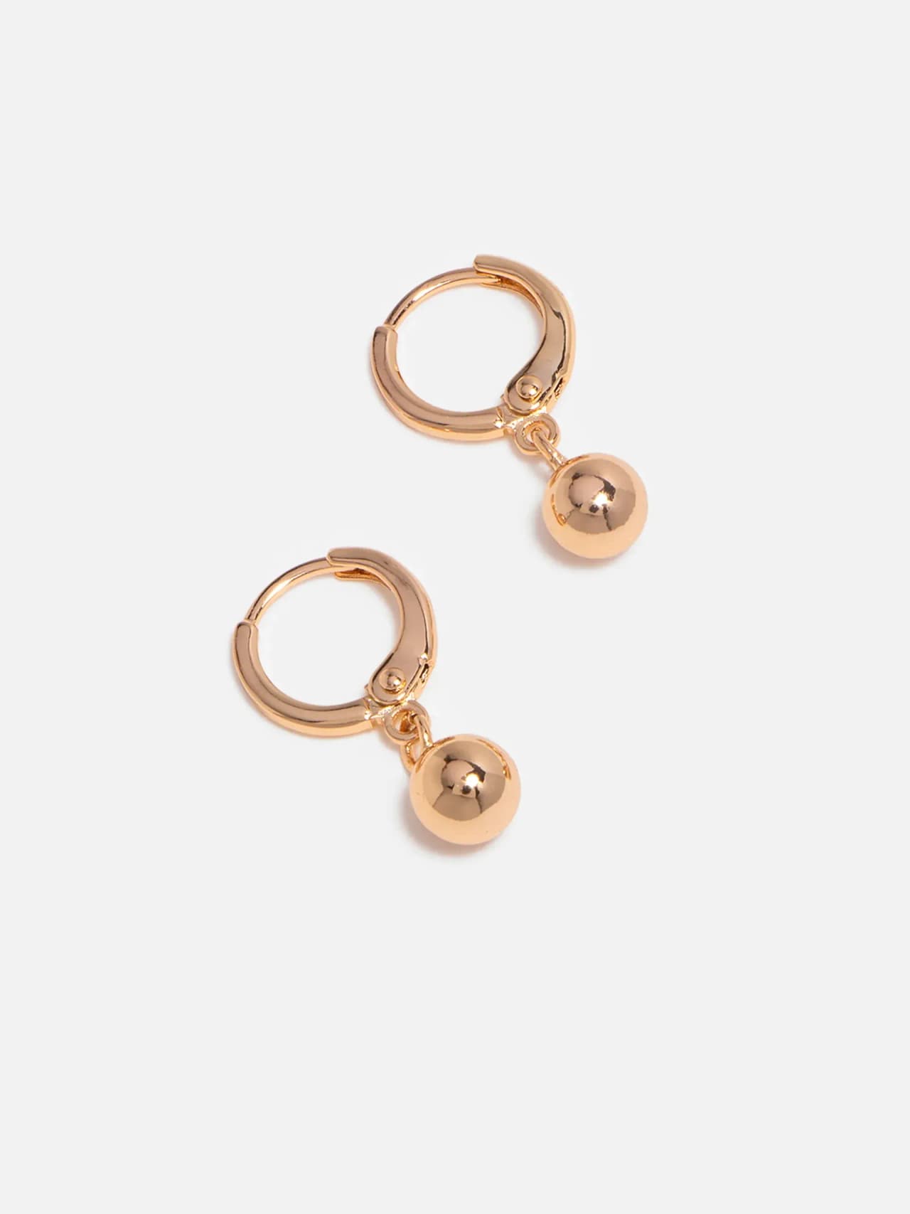 Gyllene Boll 18K Gulpläterade Hoop Örhängen