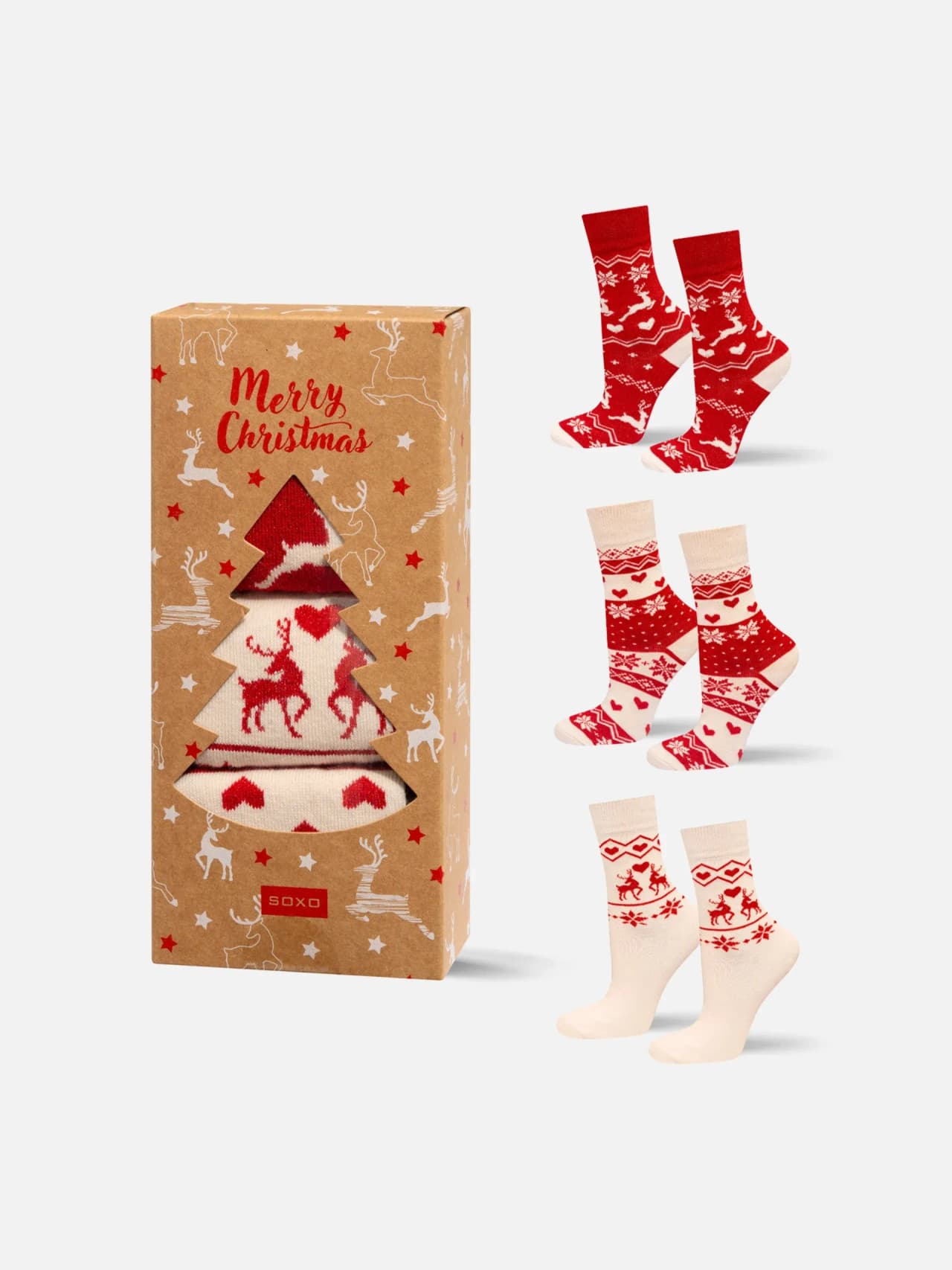 Julverkstan – Roliga Strumpor i Presentbox - 3pack