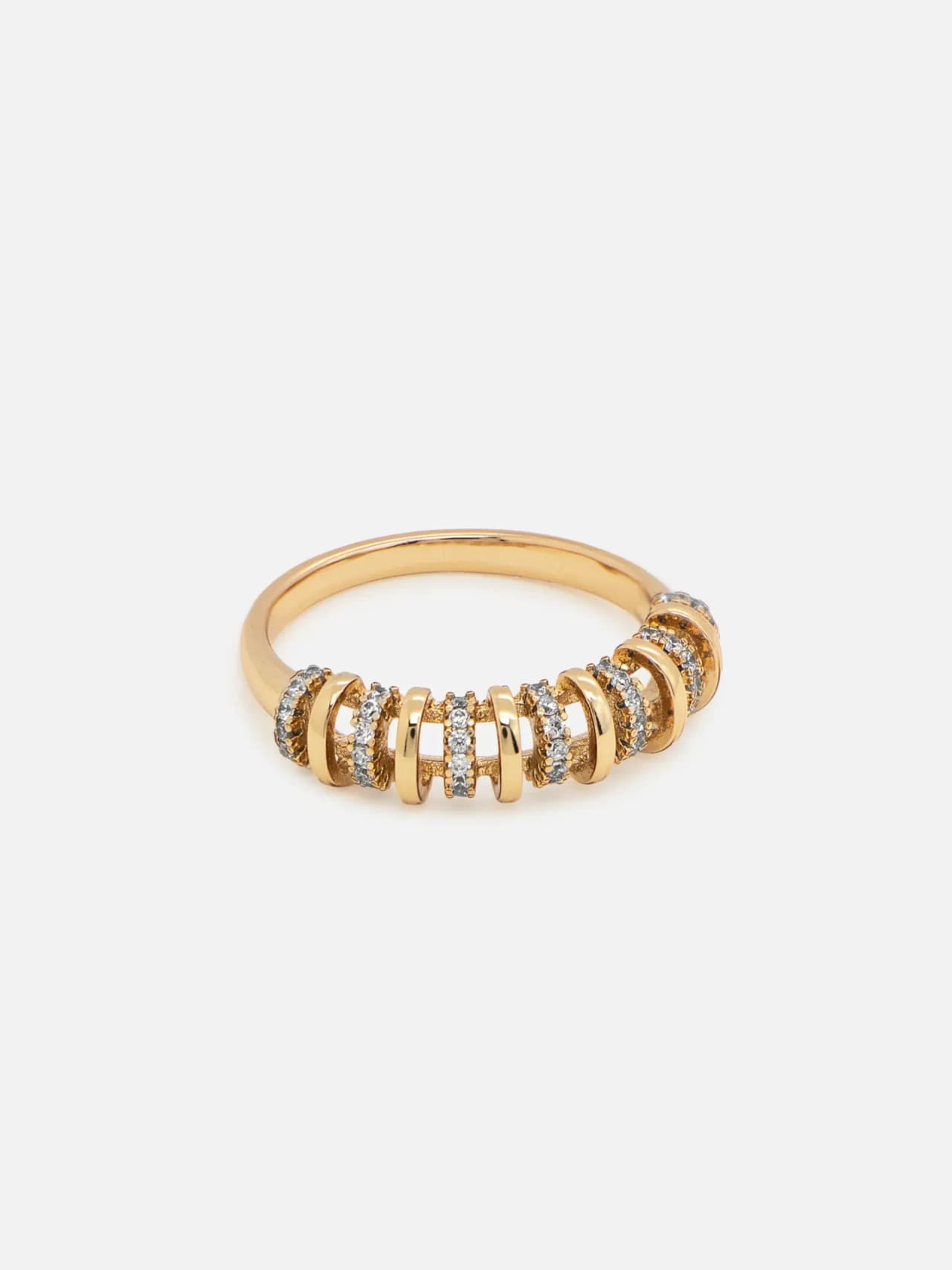 18K Guldpläterad Ring med Kubisk Zirkonia