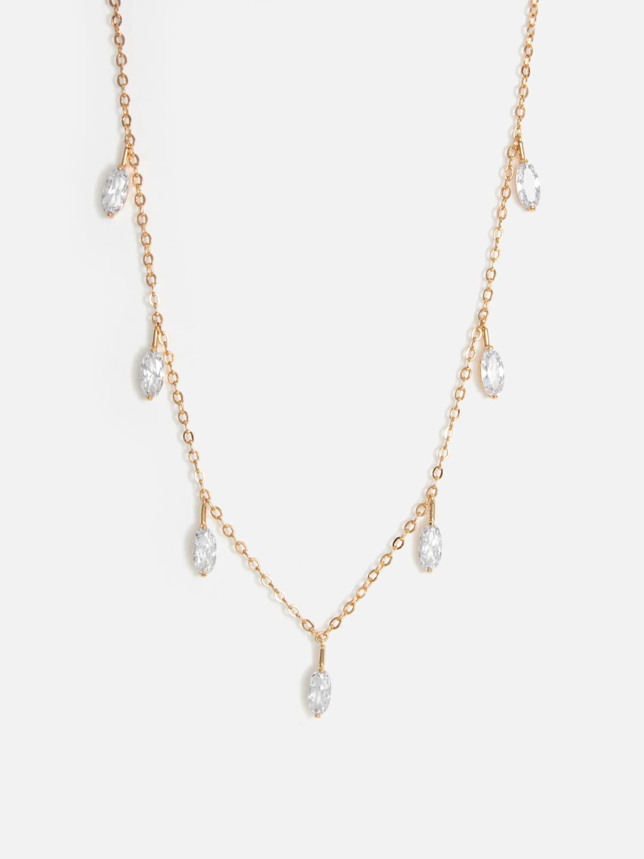 18K Guldpläterat Halsband med Hängande Cubic Zirconia