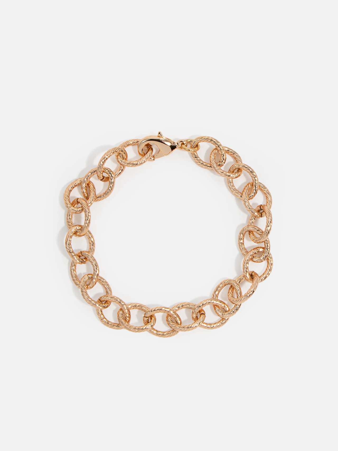 18K guldpläterat länkarmband med twisted rope-mönster i guld – Le Lika