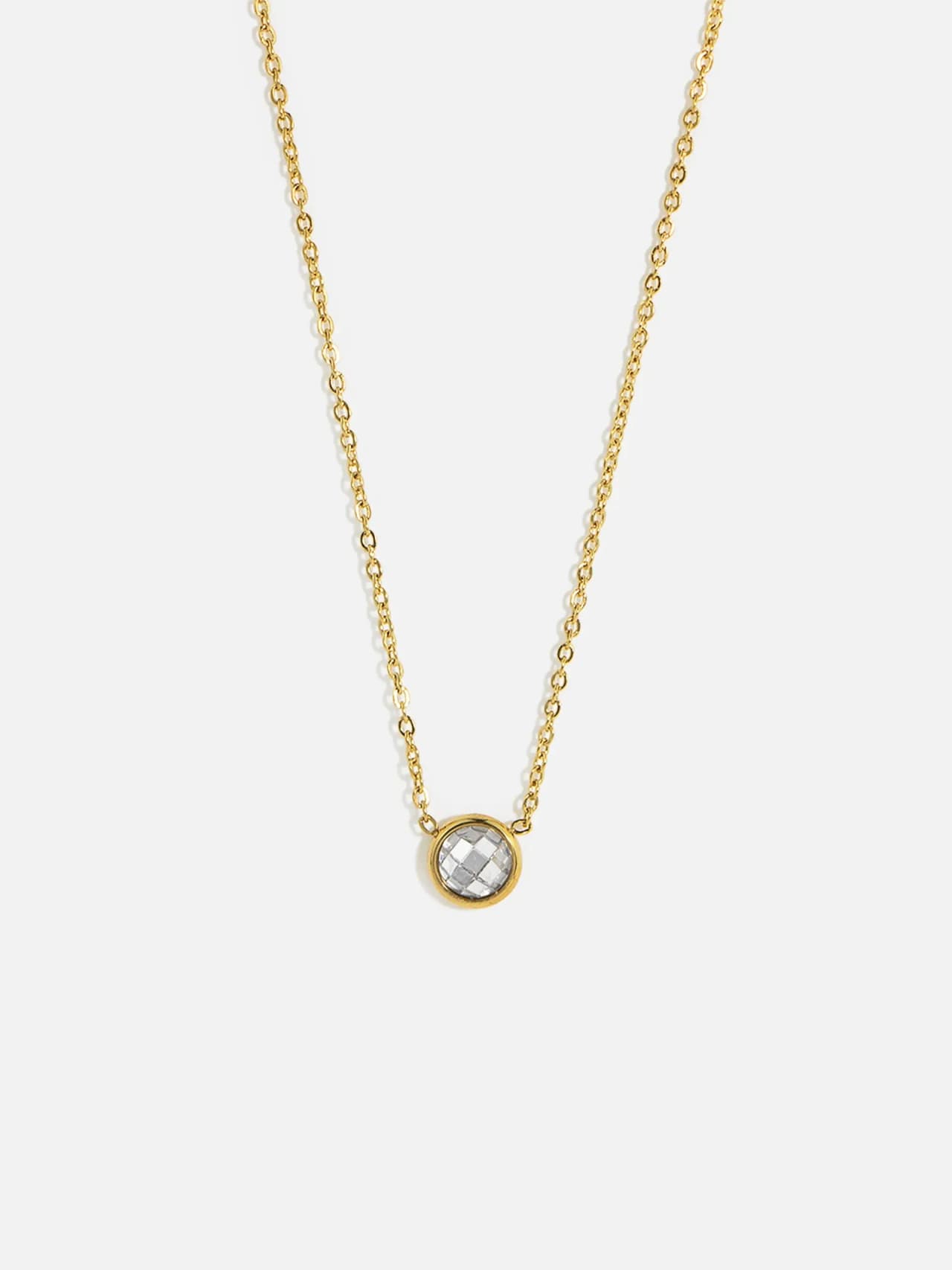 18K Guldpläterat Stål Halsband med Kubisk Zirkonia