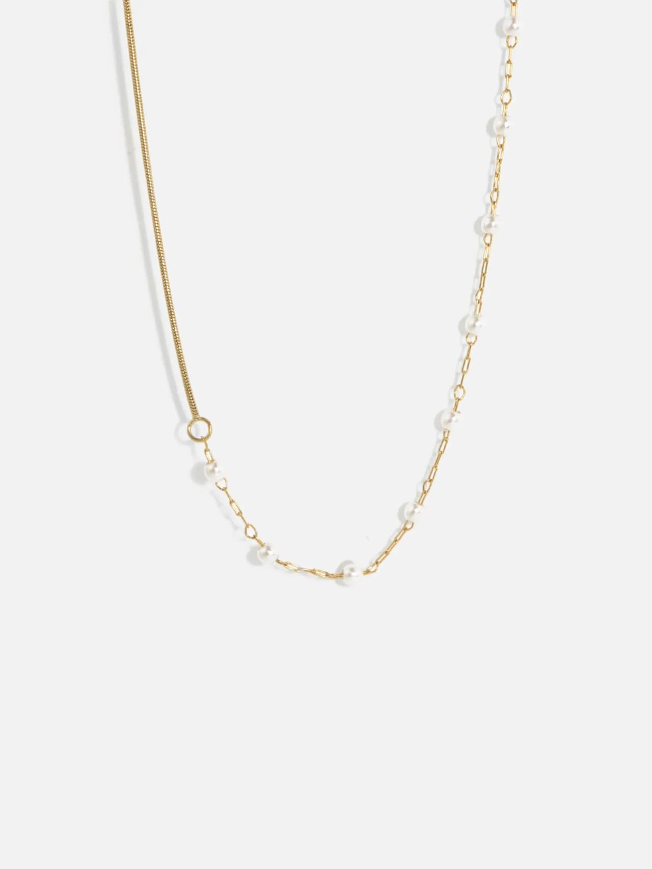 18K Guldpläterat Stål Halsband med Pärl