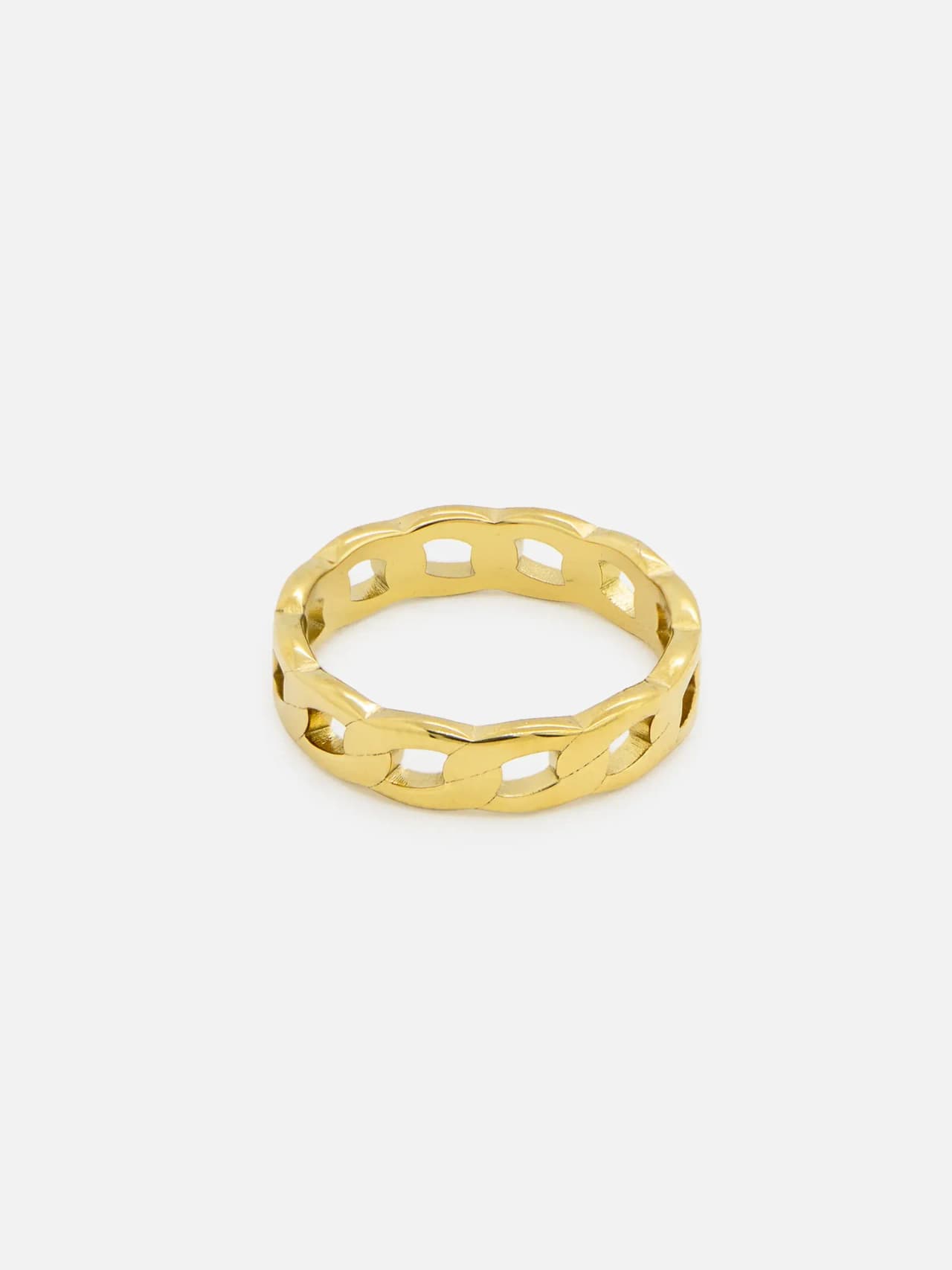 18K Guldpläterat Stål Ring