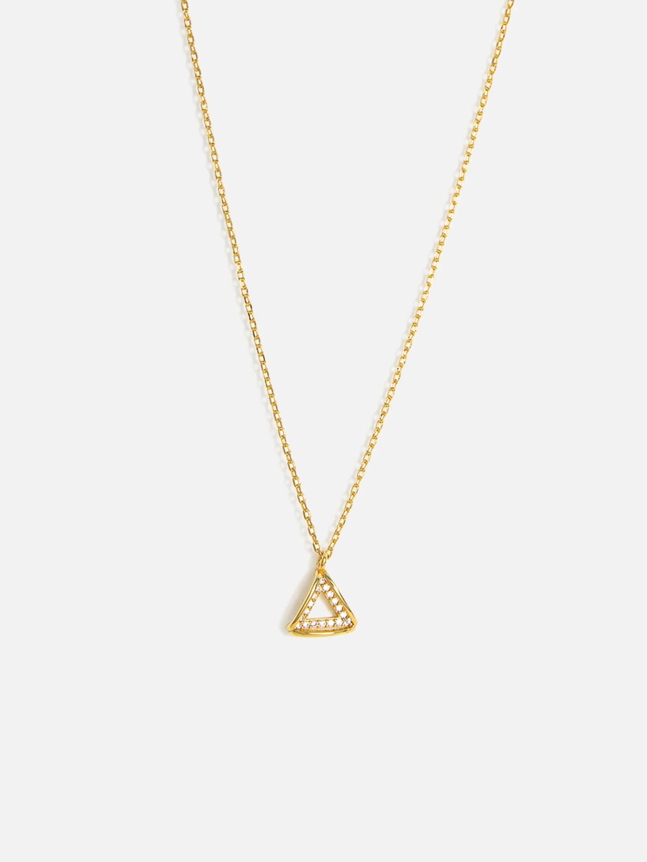 24K Guldpläterat Äkta Silver Halsband med Cubic Zirconia