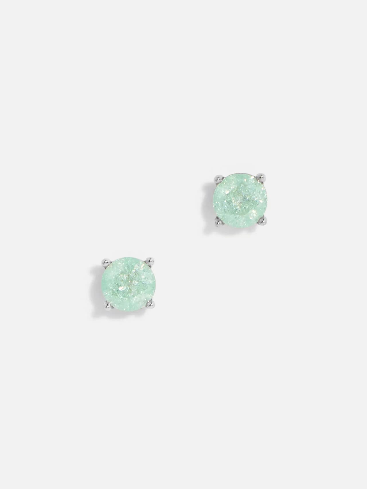 3mm Platinumpläterade Stud Örhängen med Kubisk Zirkonia
