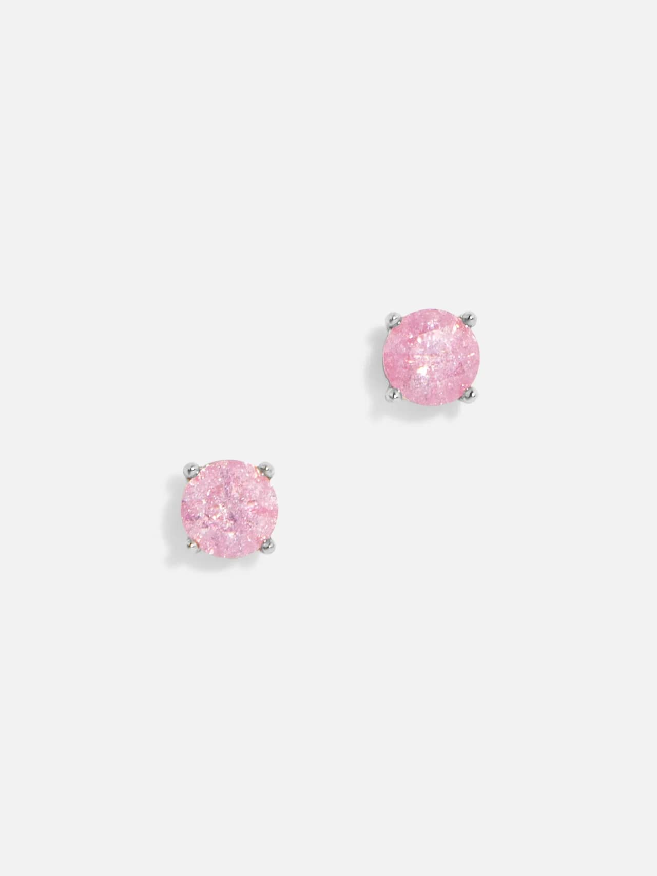 3mm Platinumpläterade Stud Örhängen med Kubisk Zirkonia