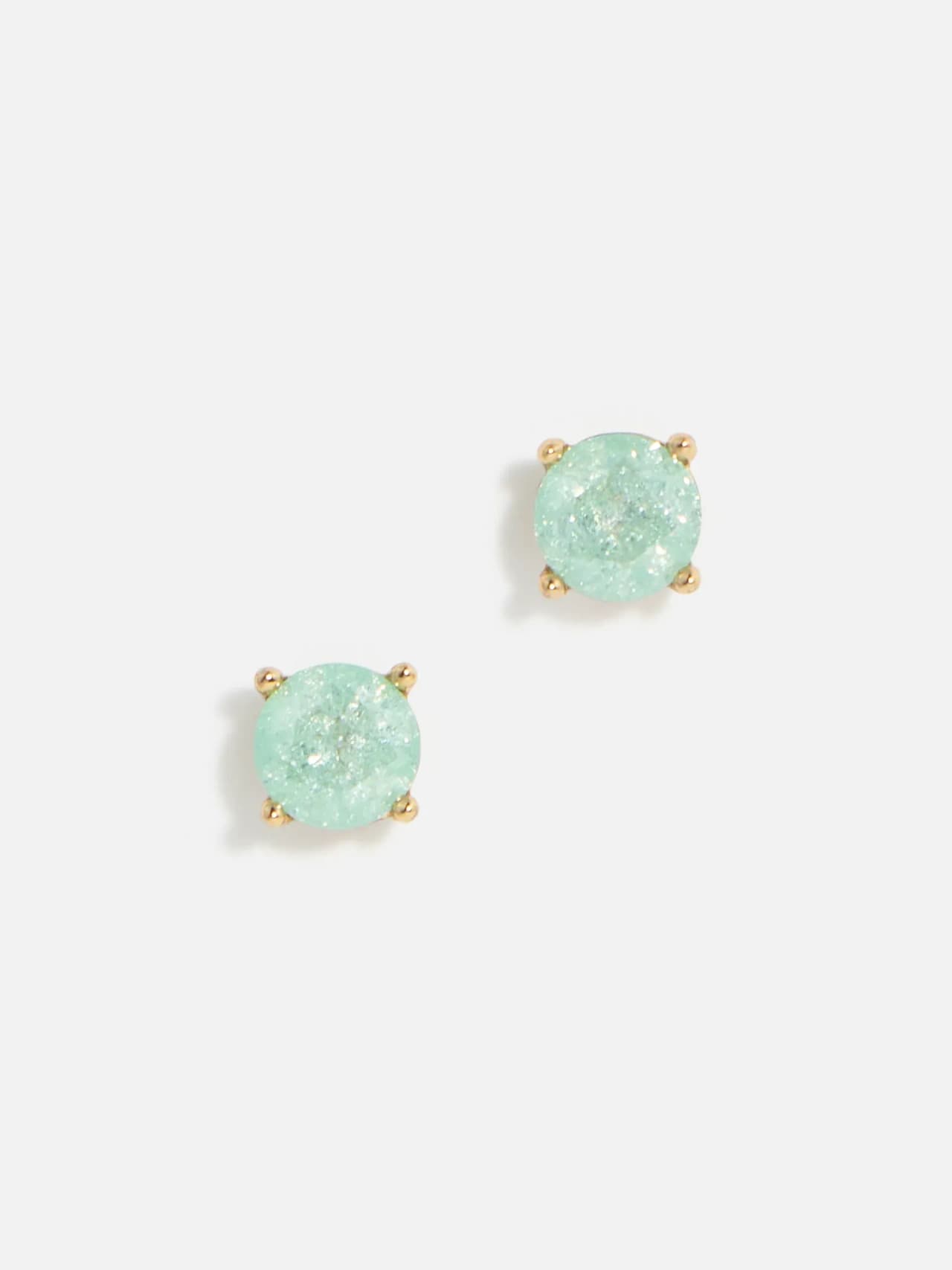 5mm Guldpläterade Stud Örhängen med Kubisk Zirkonia