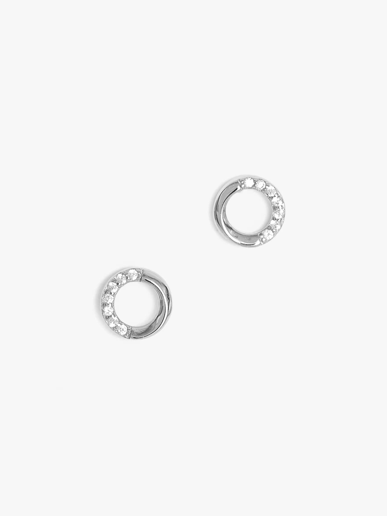 Runda Örhängen Silver med Kubisk Zirkonia – Sterling Silver 925