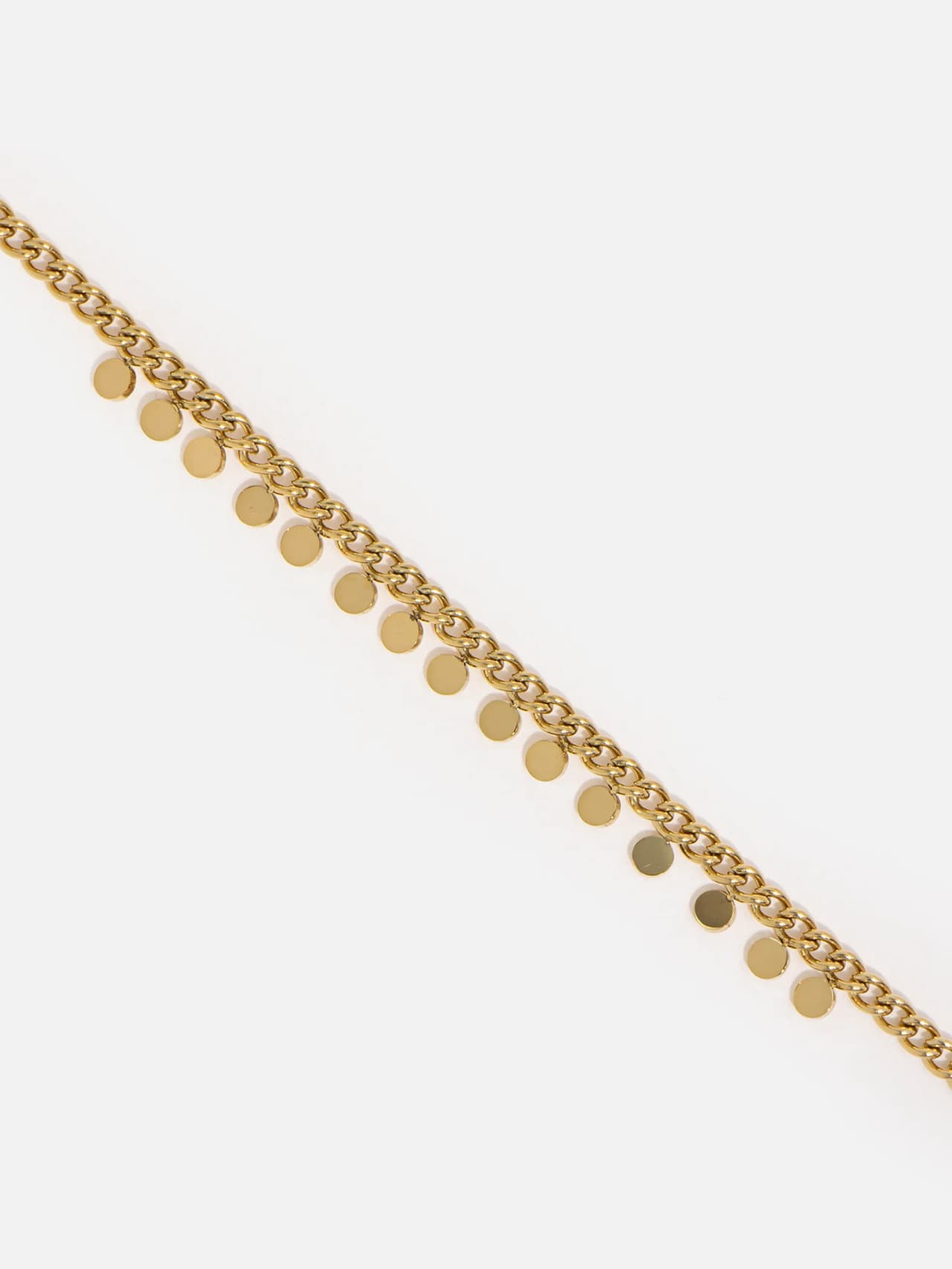 18K guldpläterat armband i rostfritt stål Närbild