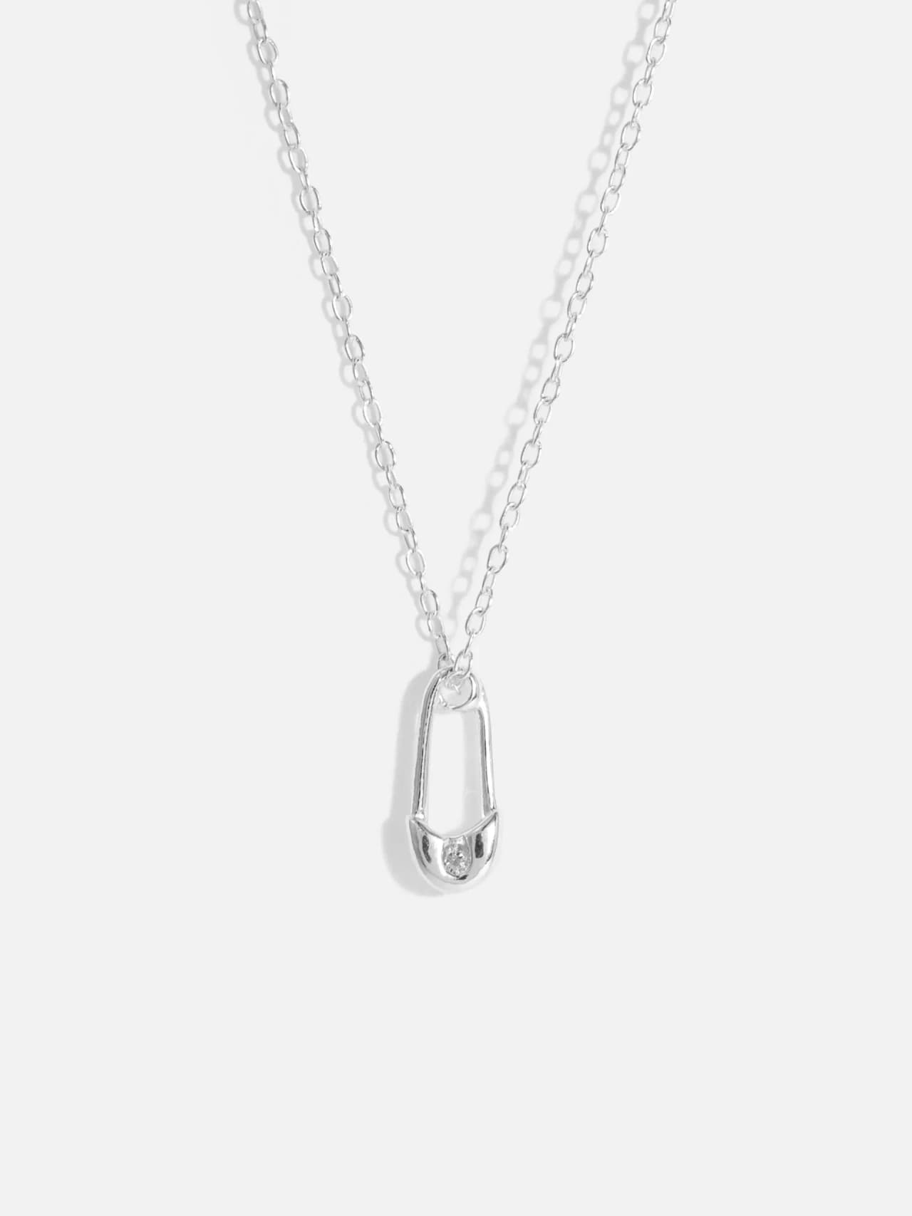 Äkta Silver Damhalsband med Lås-nål och Kubisk Zirkonia