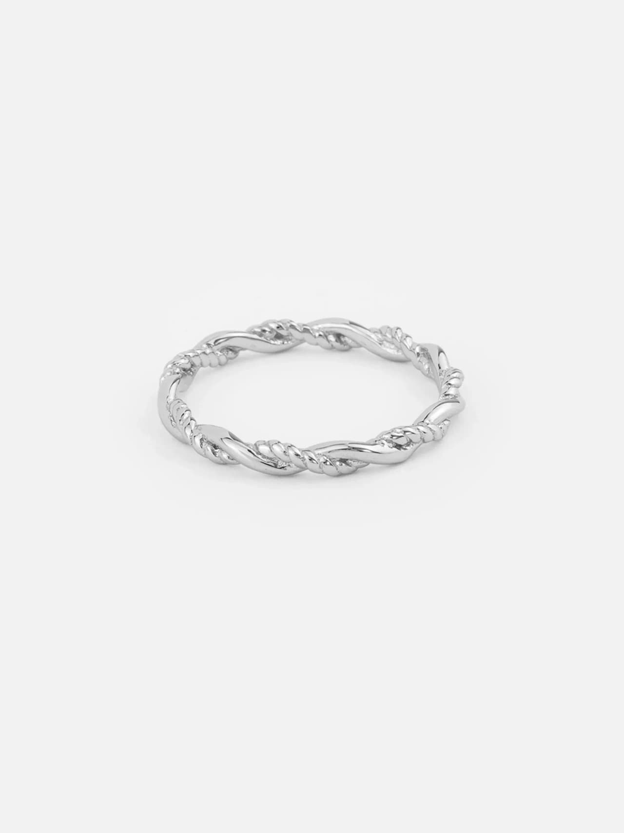 Äkta Silver Damring i Knutdesign