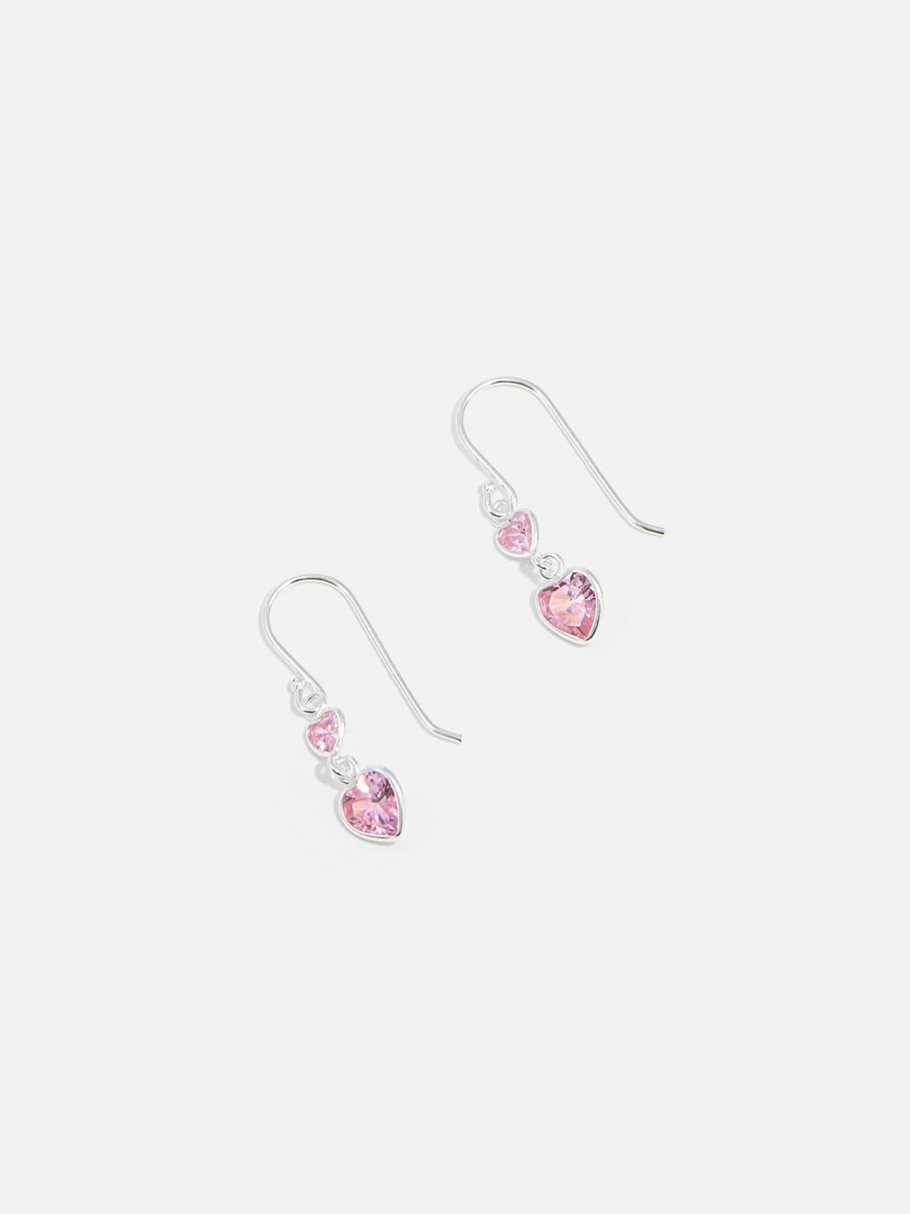 Äkta Silverhjärta Hängörhängen med Cubic Zirconia