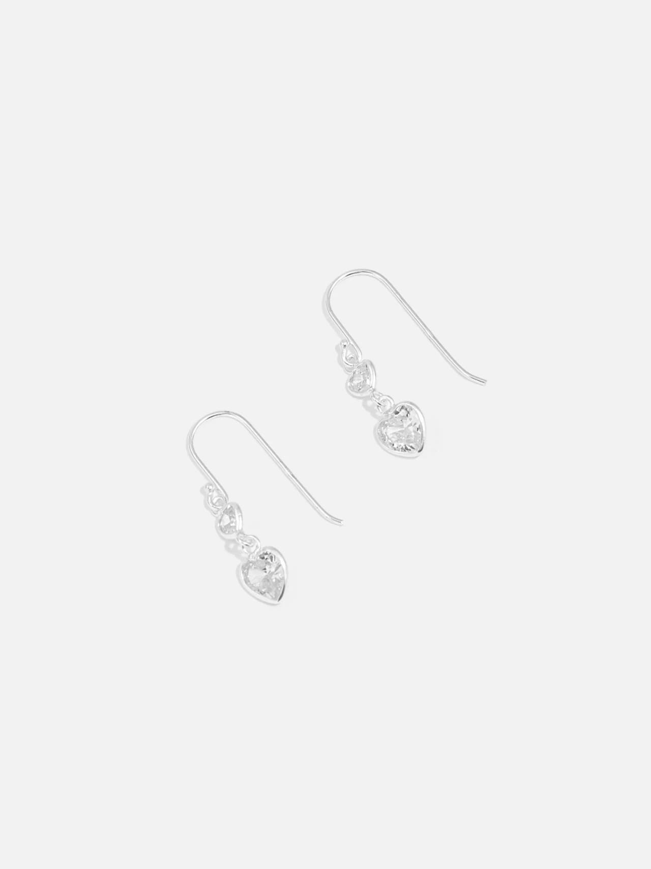 Äkta Silverhjärta Hängörhängen med Cubic Zirconia