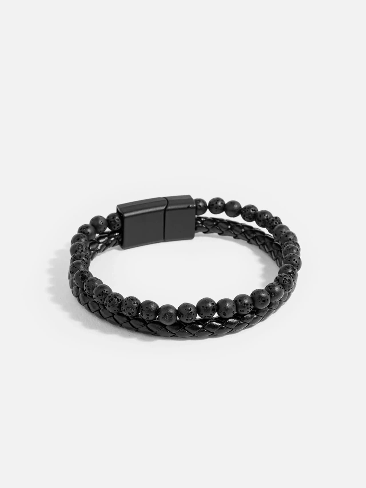 Armband i Lavastenar och Magnetlås