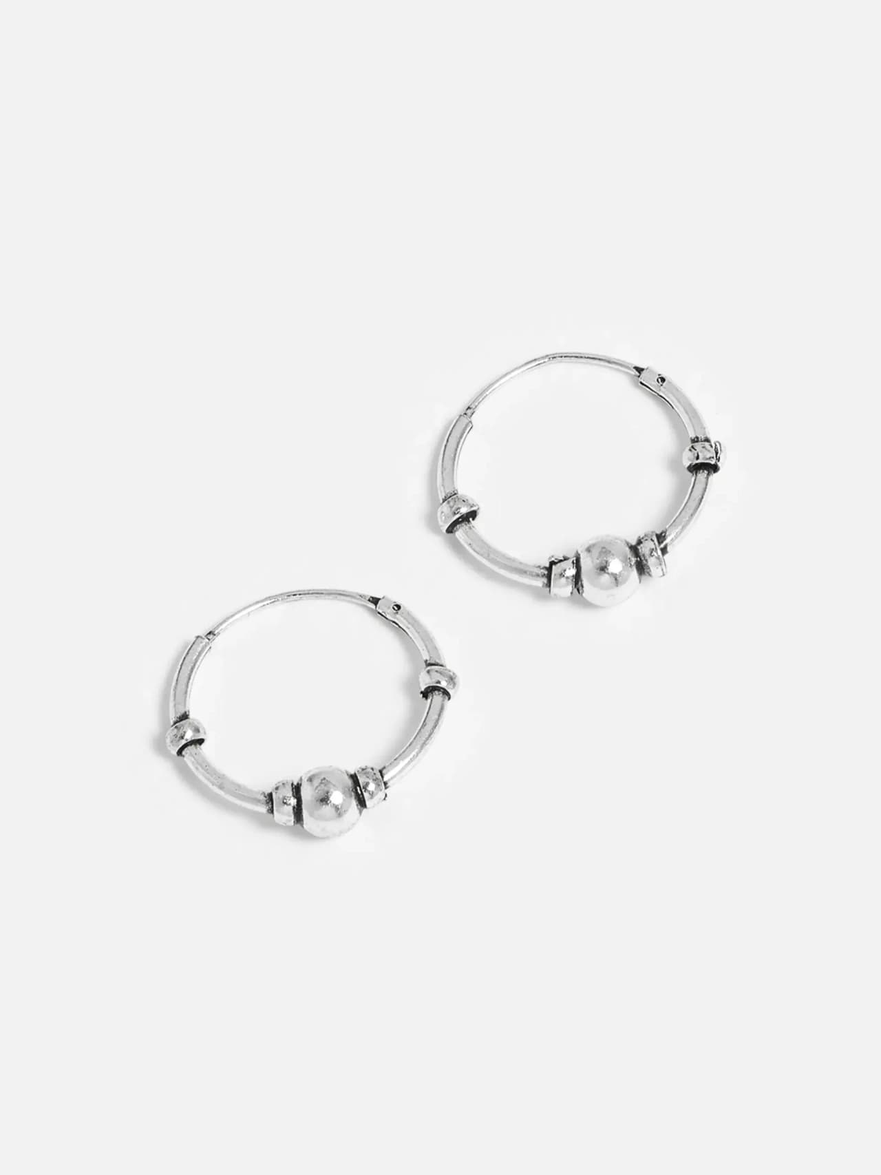 Bali Hoop Örhängen i Äkta Silver