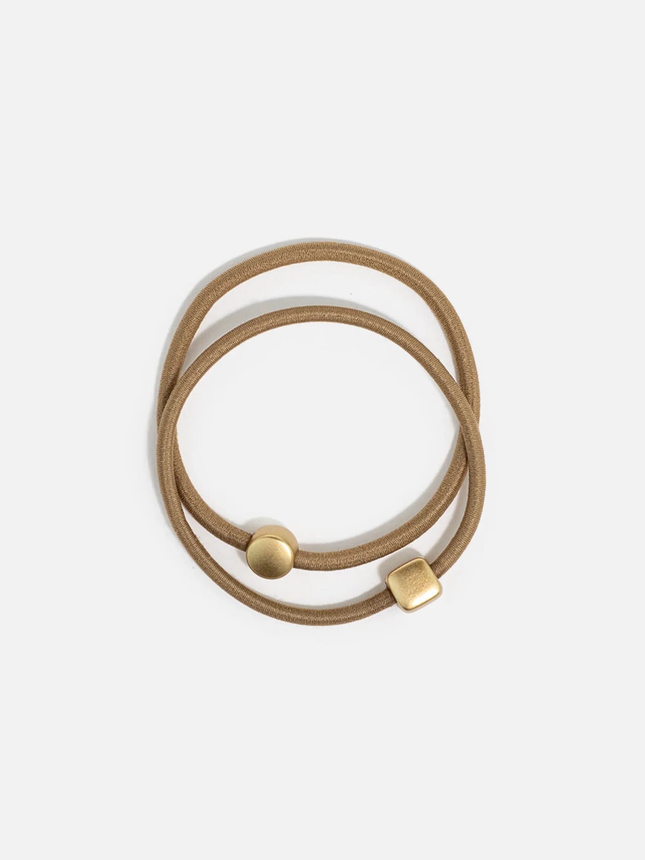 Beige Hårsnoddar med Dekor 2-pack
