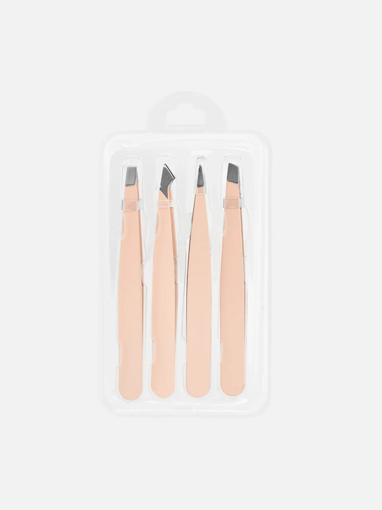 Beige Tweezer Set 4st