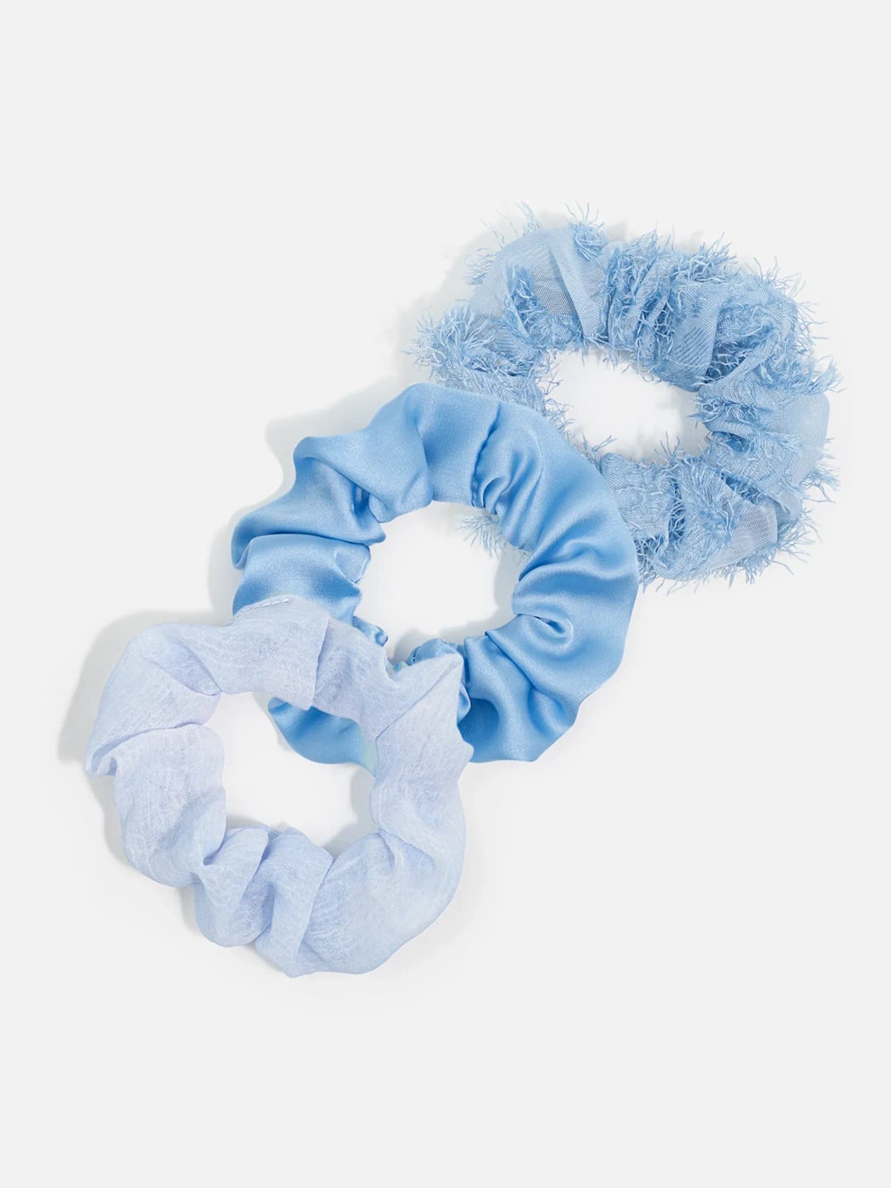 Blå Scrunchie Set 3-Pack