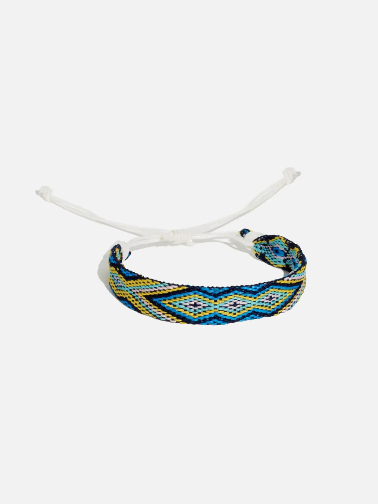 Blågul Vävd Armband Justerbar - Unisex