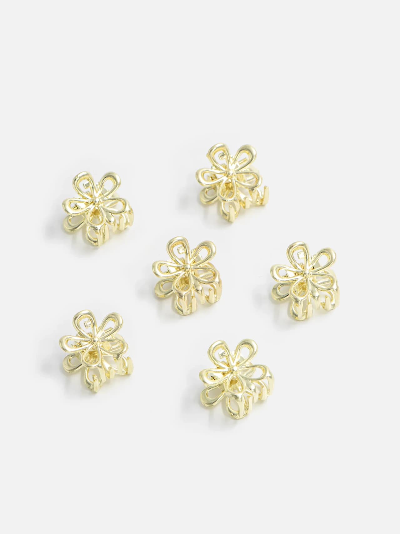 Blomformade Hårklämmor, 6-pack