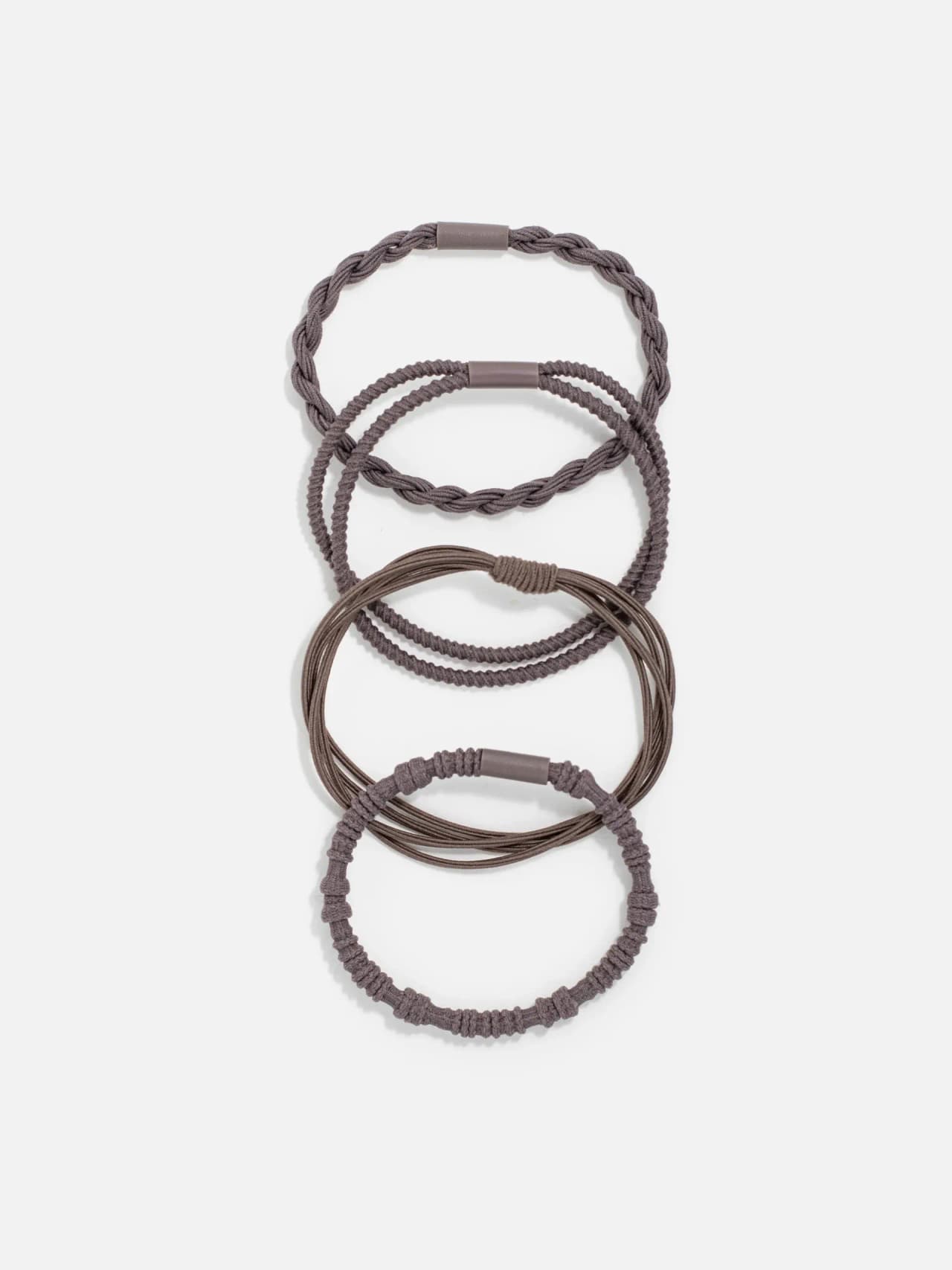 Bruna Hårsnoddar Mixade Former 4-pack