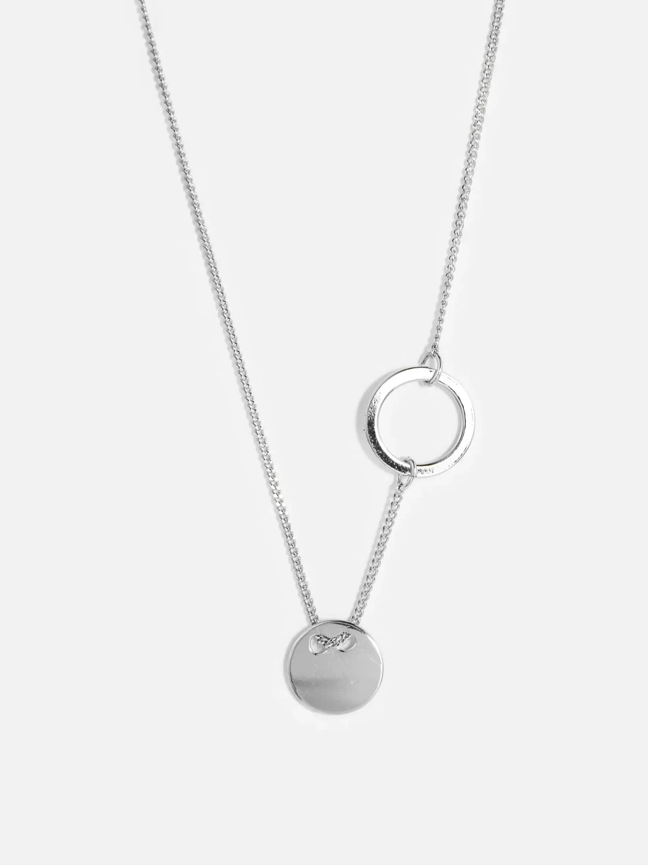 Circle Halsband Rhodiumpläterad