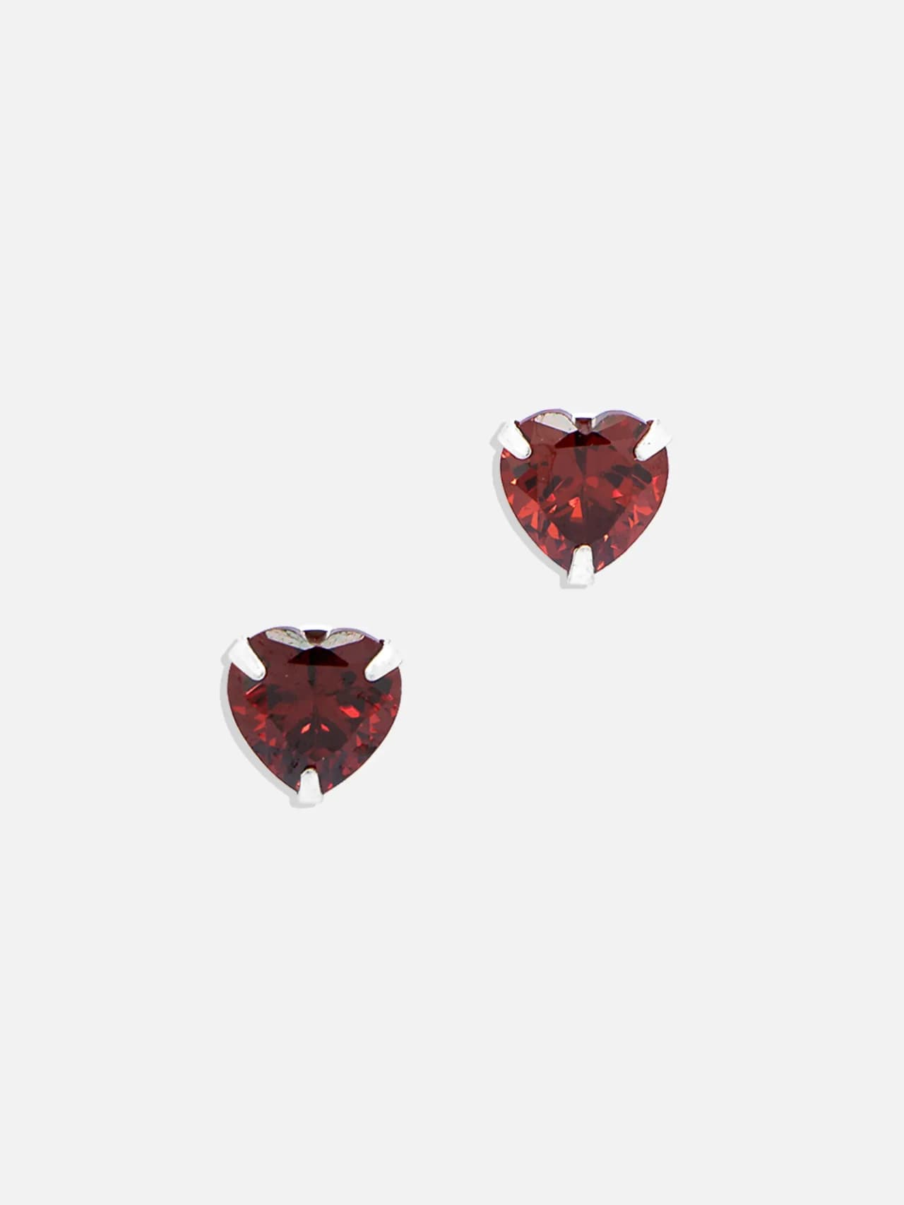 Crimson Heart Örhängen i Äkta Silver