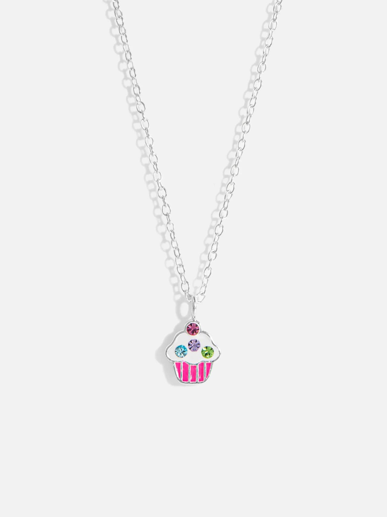 Cupcake Äkta Silver Barnhalsband med Kristall