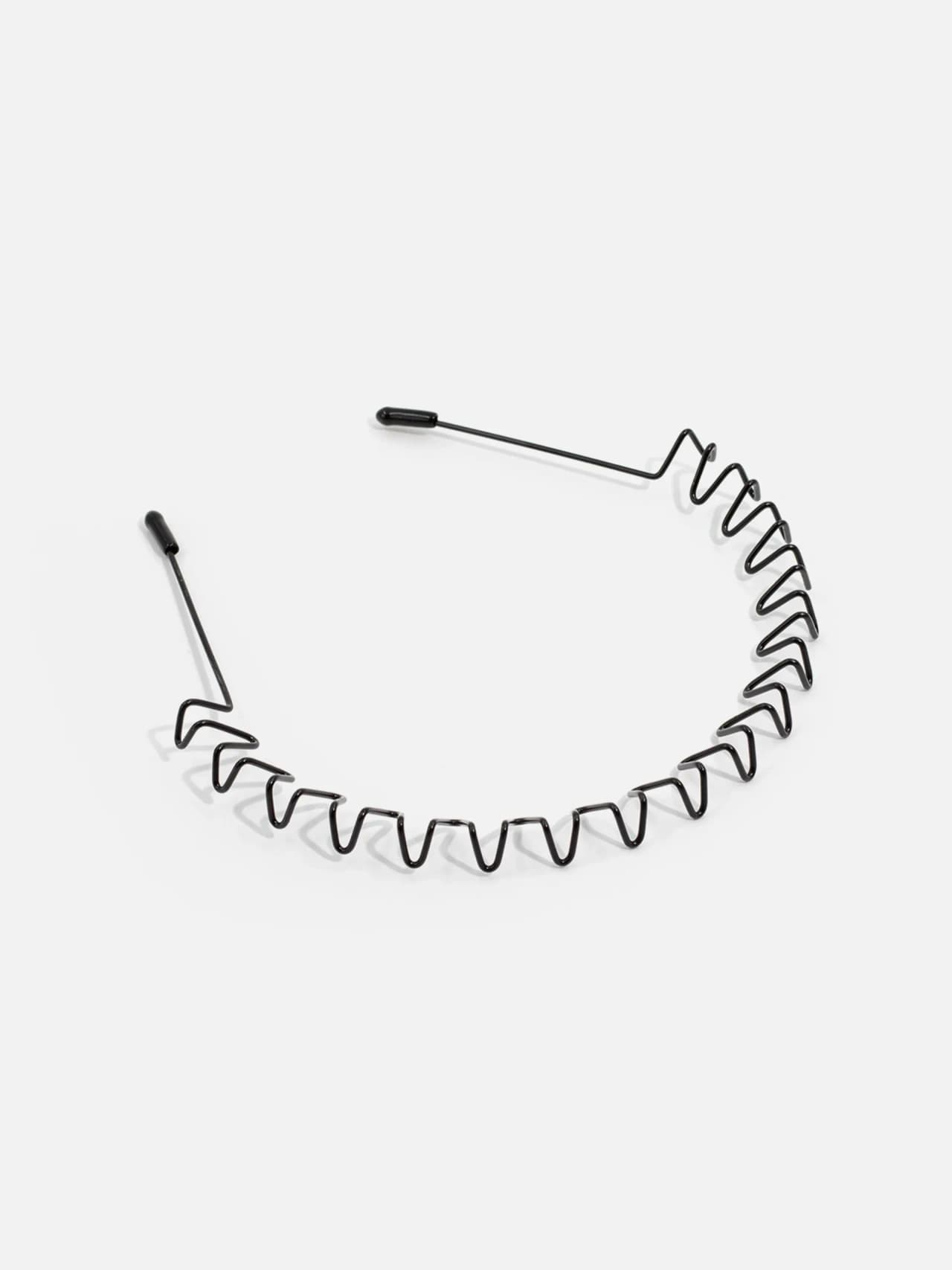 Diadem i Svart Metall med Kruskammare Design