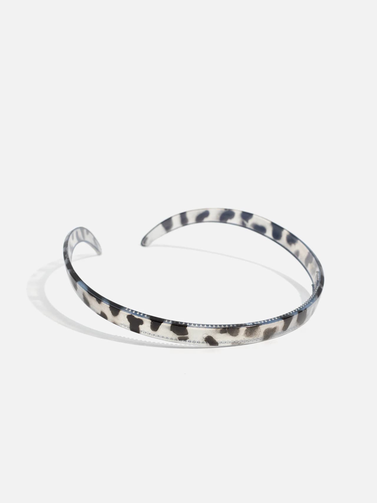 Smalt diadem leopardmönster blågrå — Le Lika