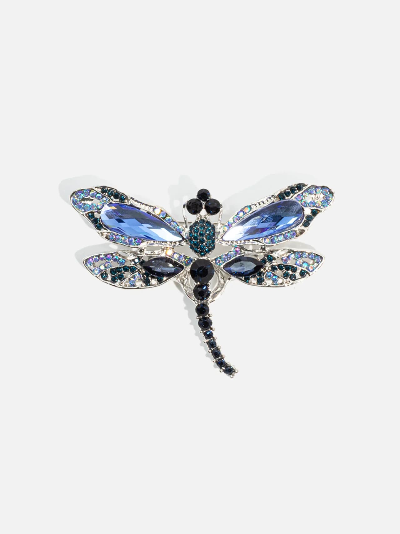 Dragonfly Brosch med Strålande Glasstenar