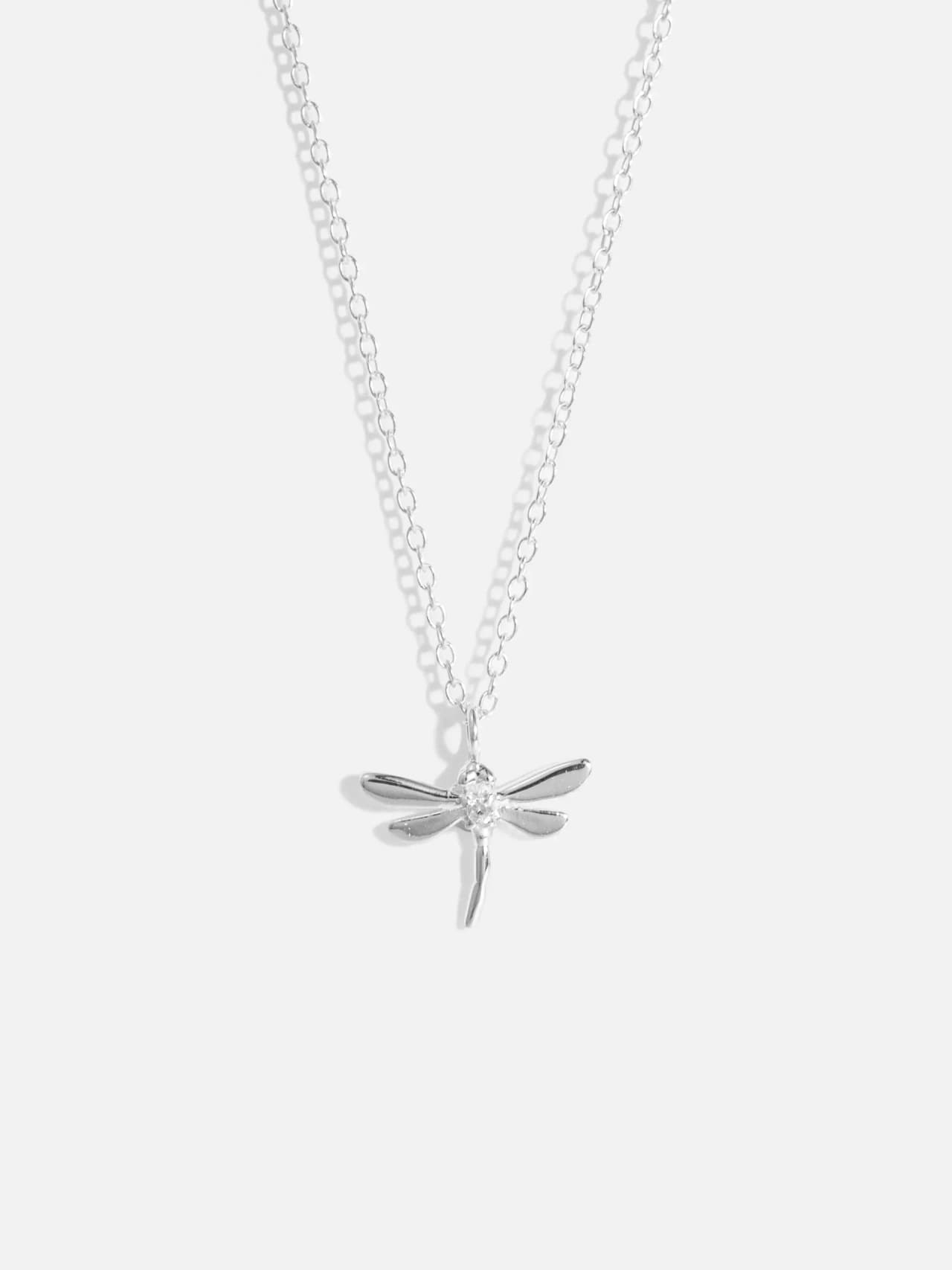 Drakfluga Damhalsband i Äkta Silver med Kubisk Zirkonia