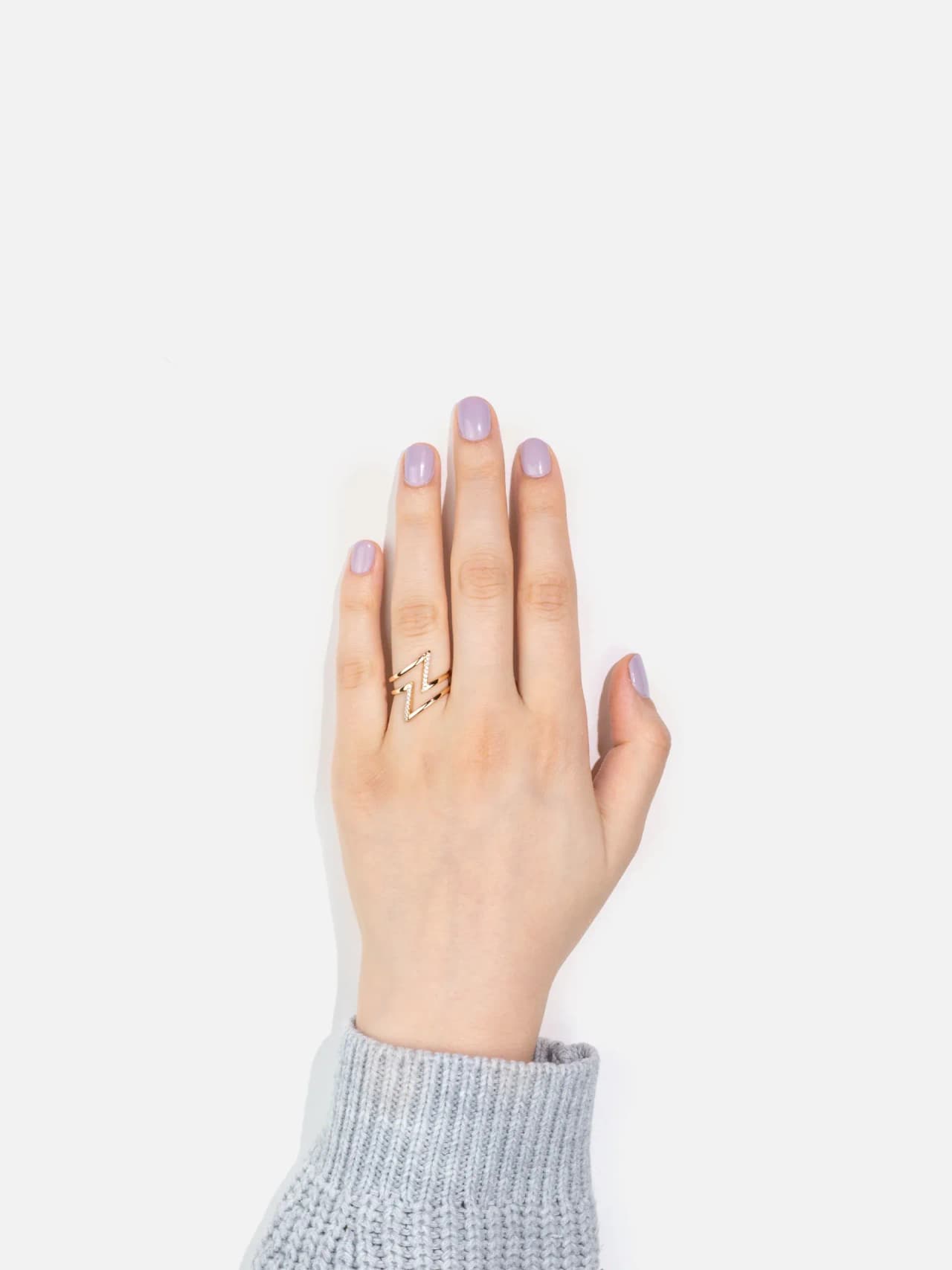 Dubbel Ring i 18K Guldpläterad med Cubic Zirconia