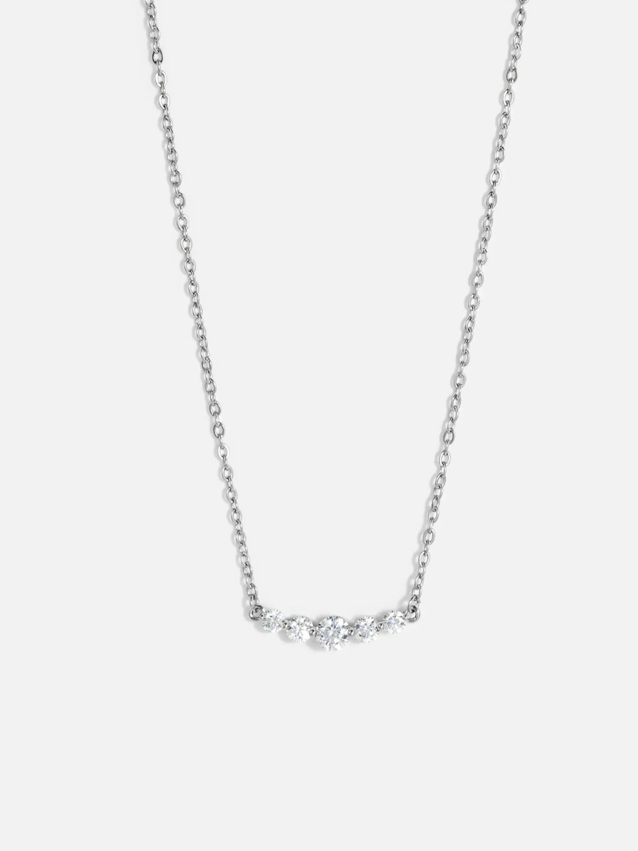 Fem Sten Halsband - Platinumpläterad