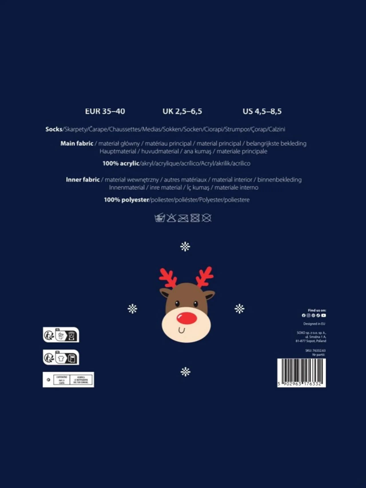 Fluffiga Vinterstrumpor med Julmotiv – Extra Varma & Sköna