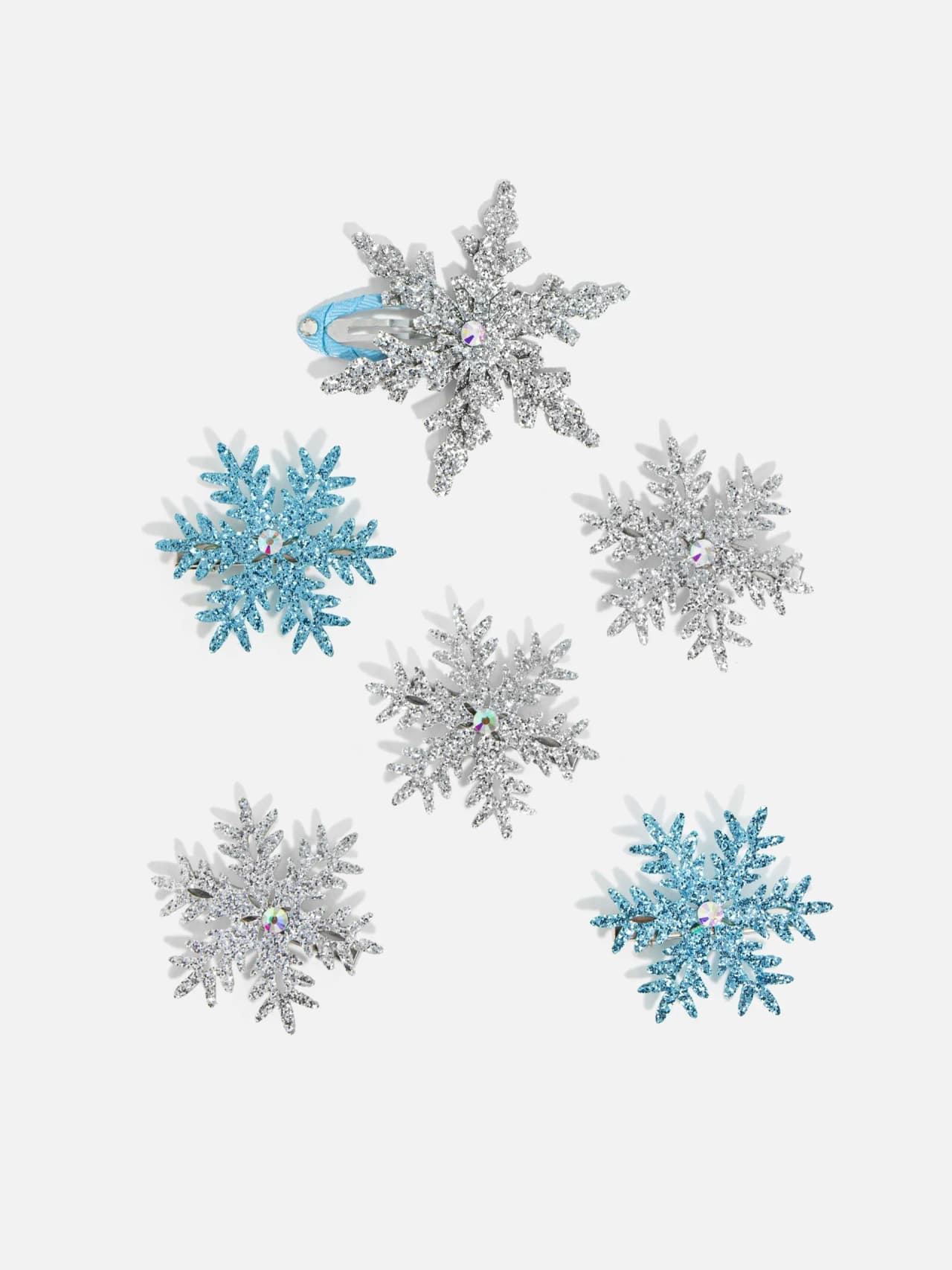 Frostklämma Hårspänne Set – Elegant Snödesign 6pack