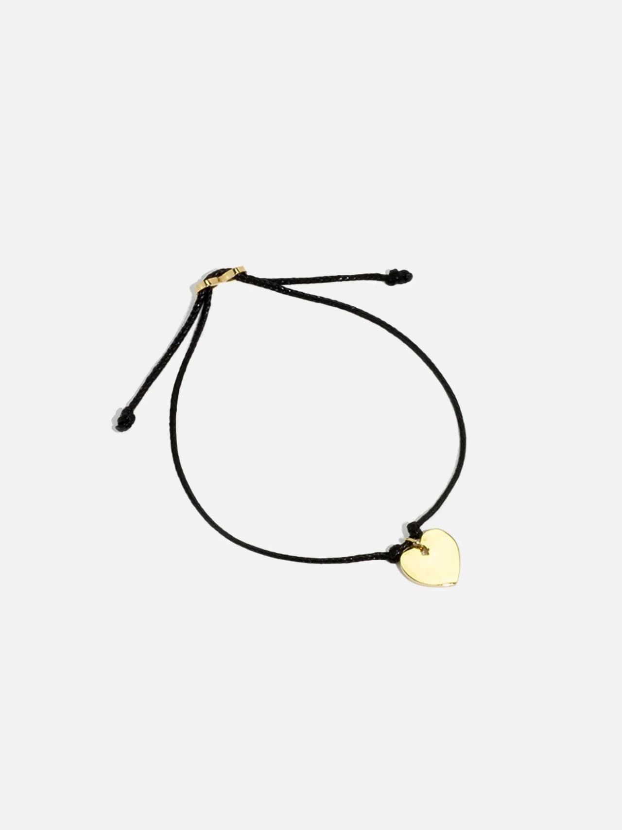 Guldpläterat Hjärt Armband - Justerbar Tråd