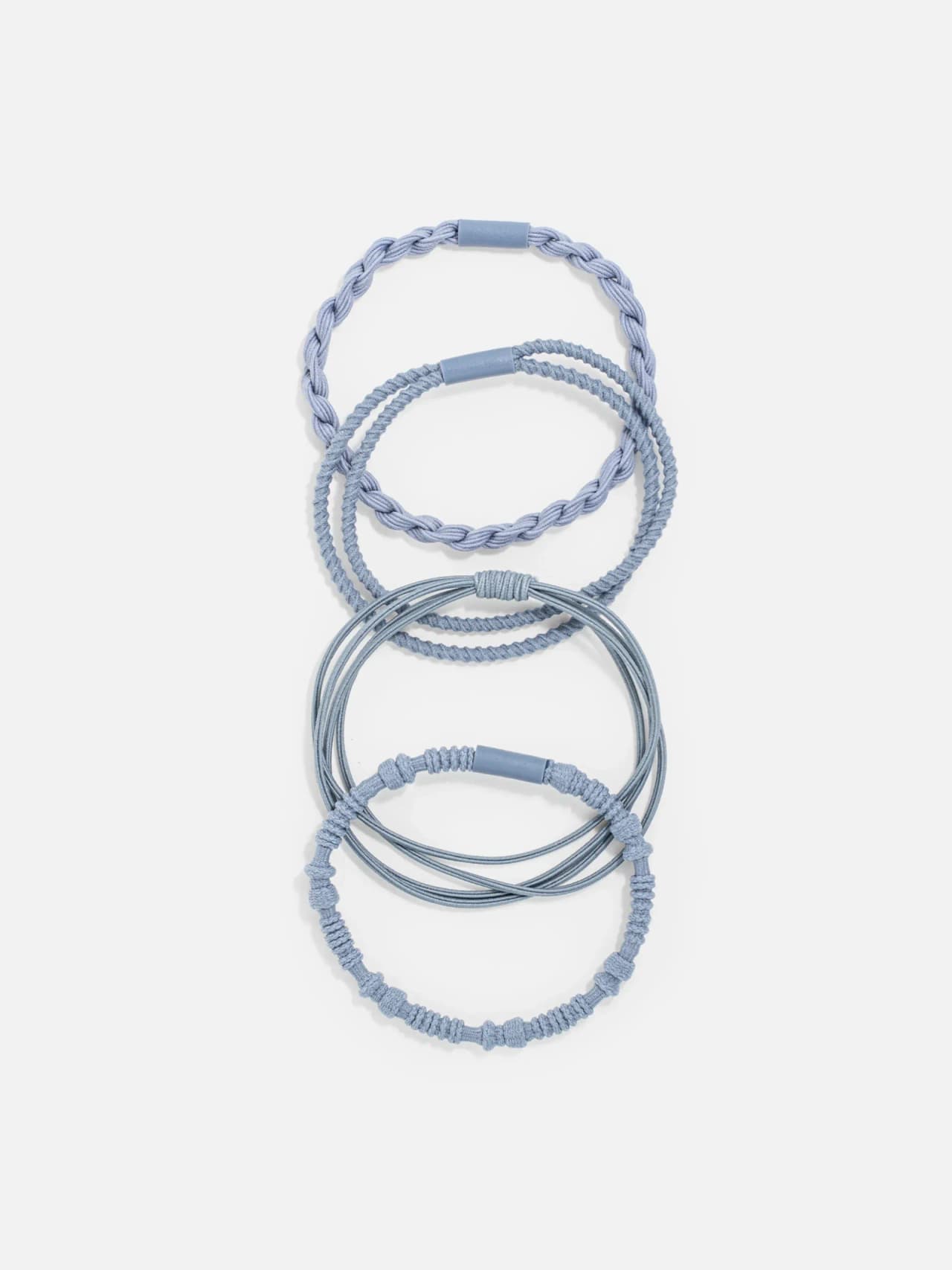 Hårsnoddar Mixade Former Blå 4-pack