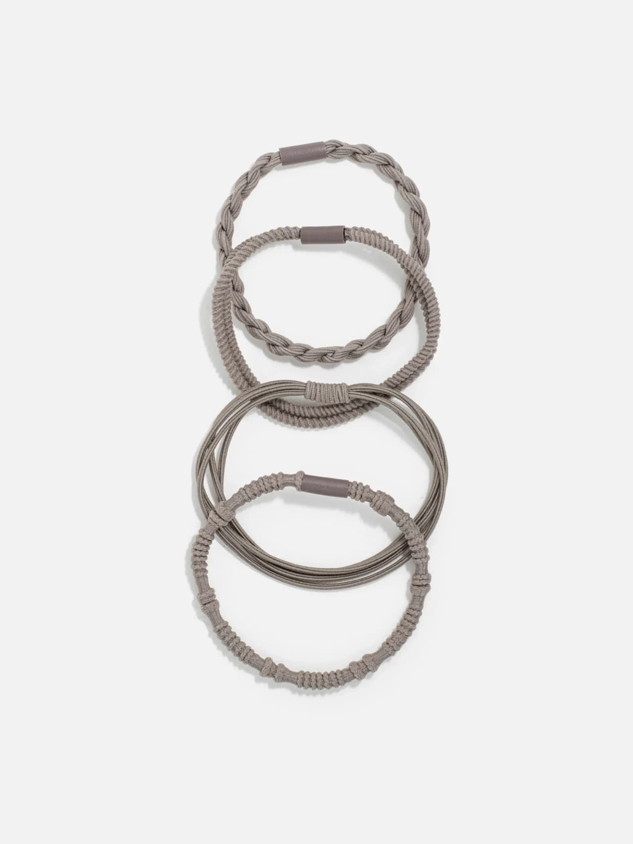 Hårsnoddar Mixade Former Gråa 4-pack