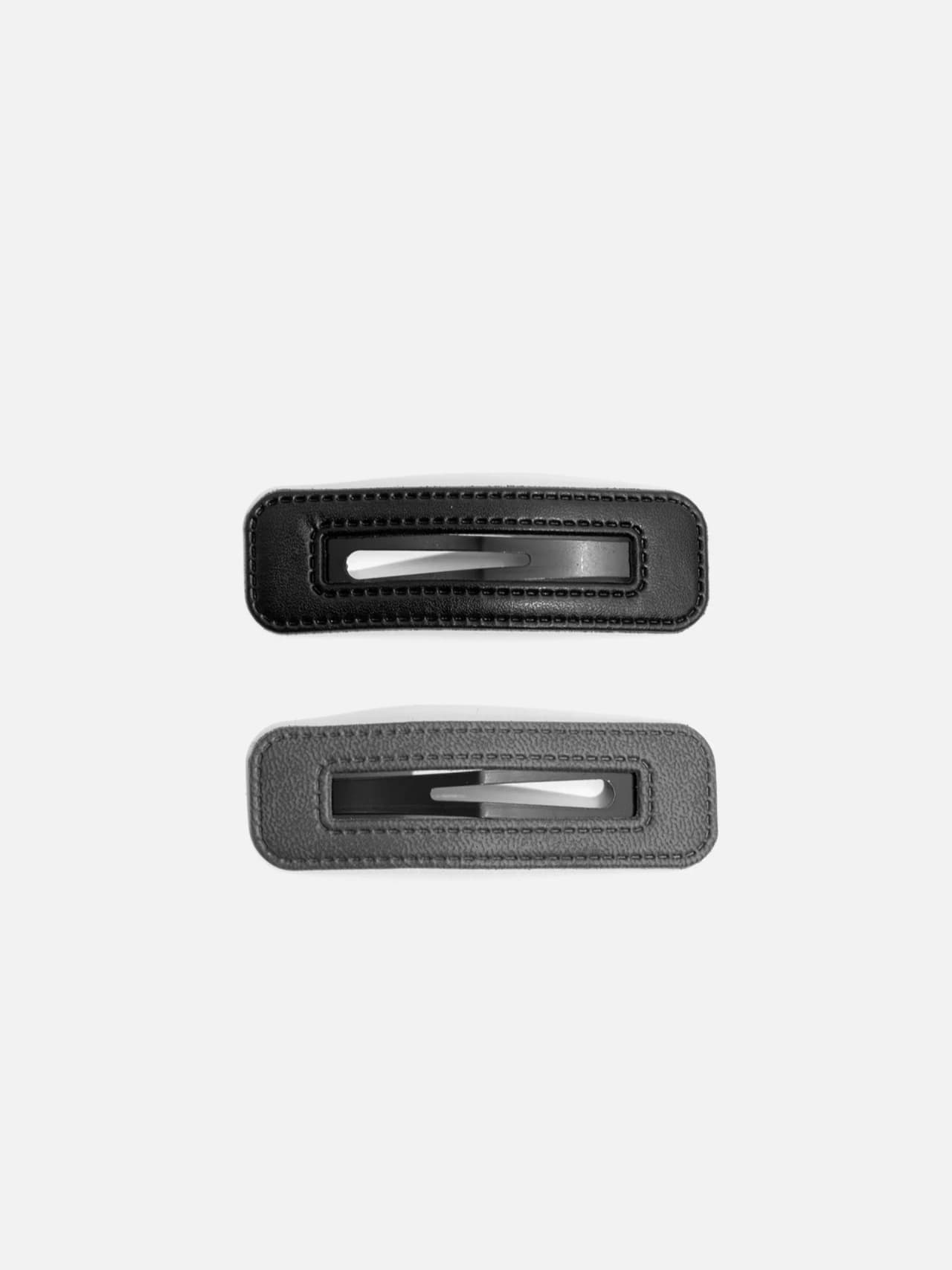 Hårspännen med läderimitation 2-pack