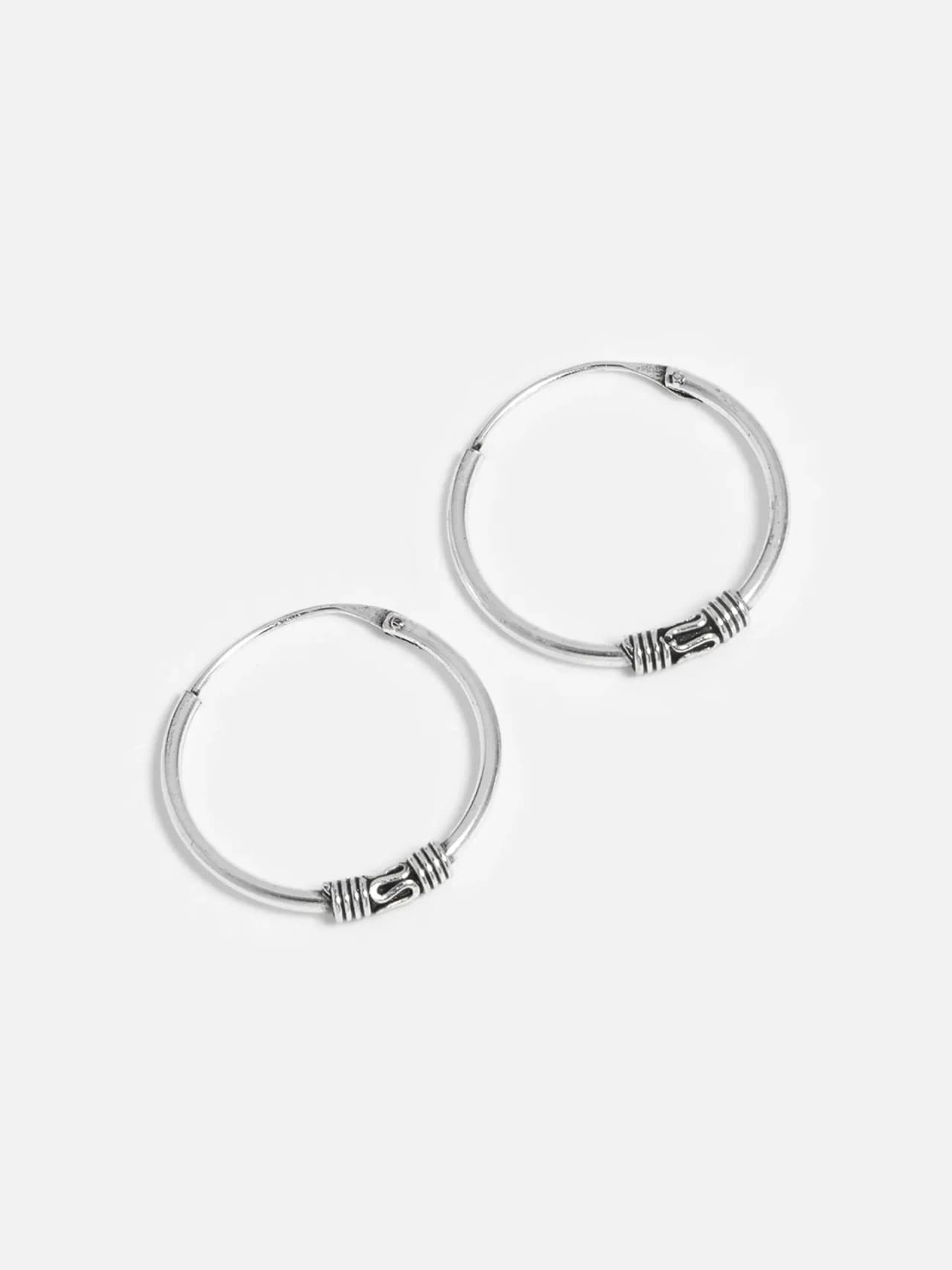 Hoop Bali Örhängen i Äkta Silver