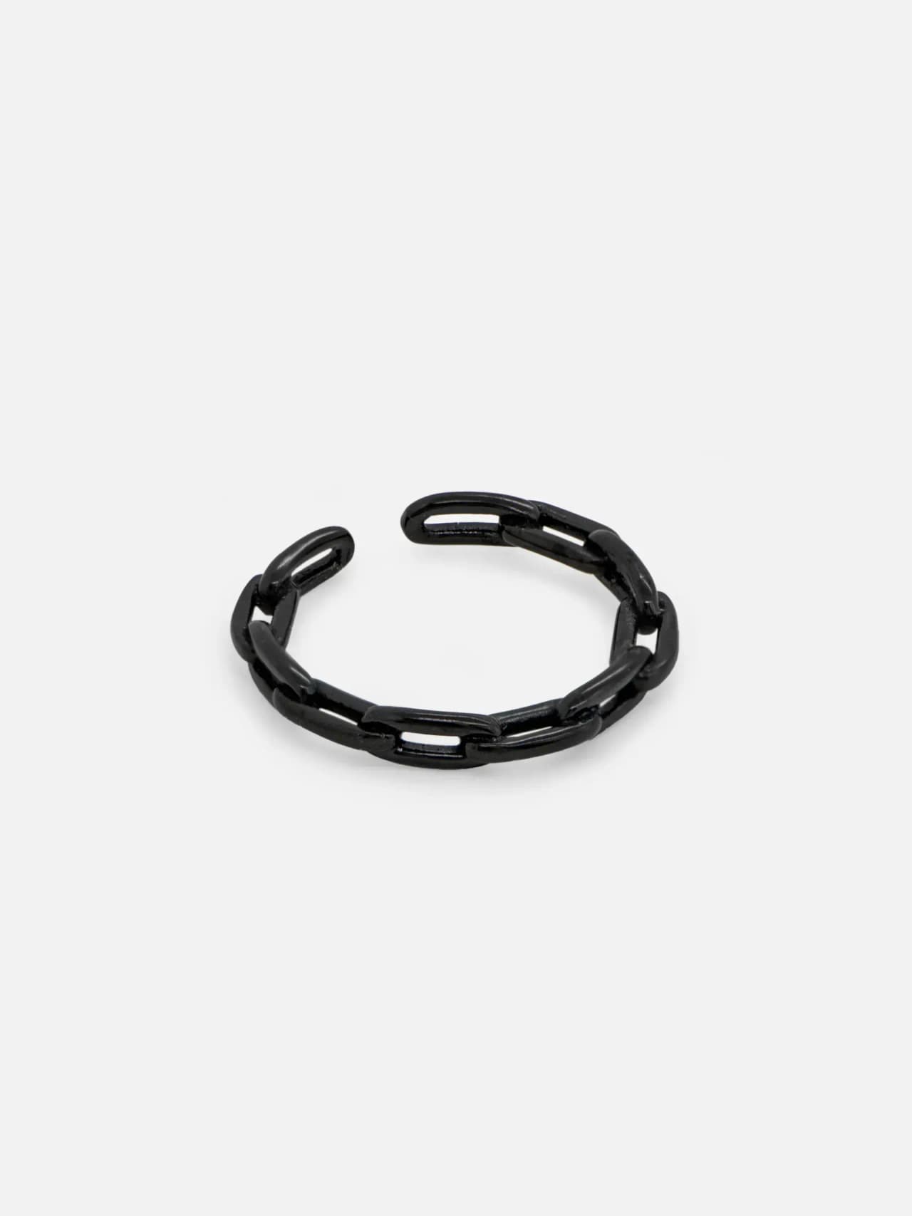 Kjedia Ring Svart Stål
