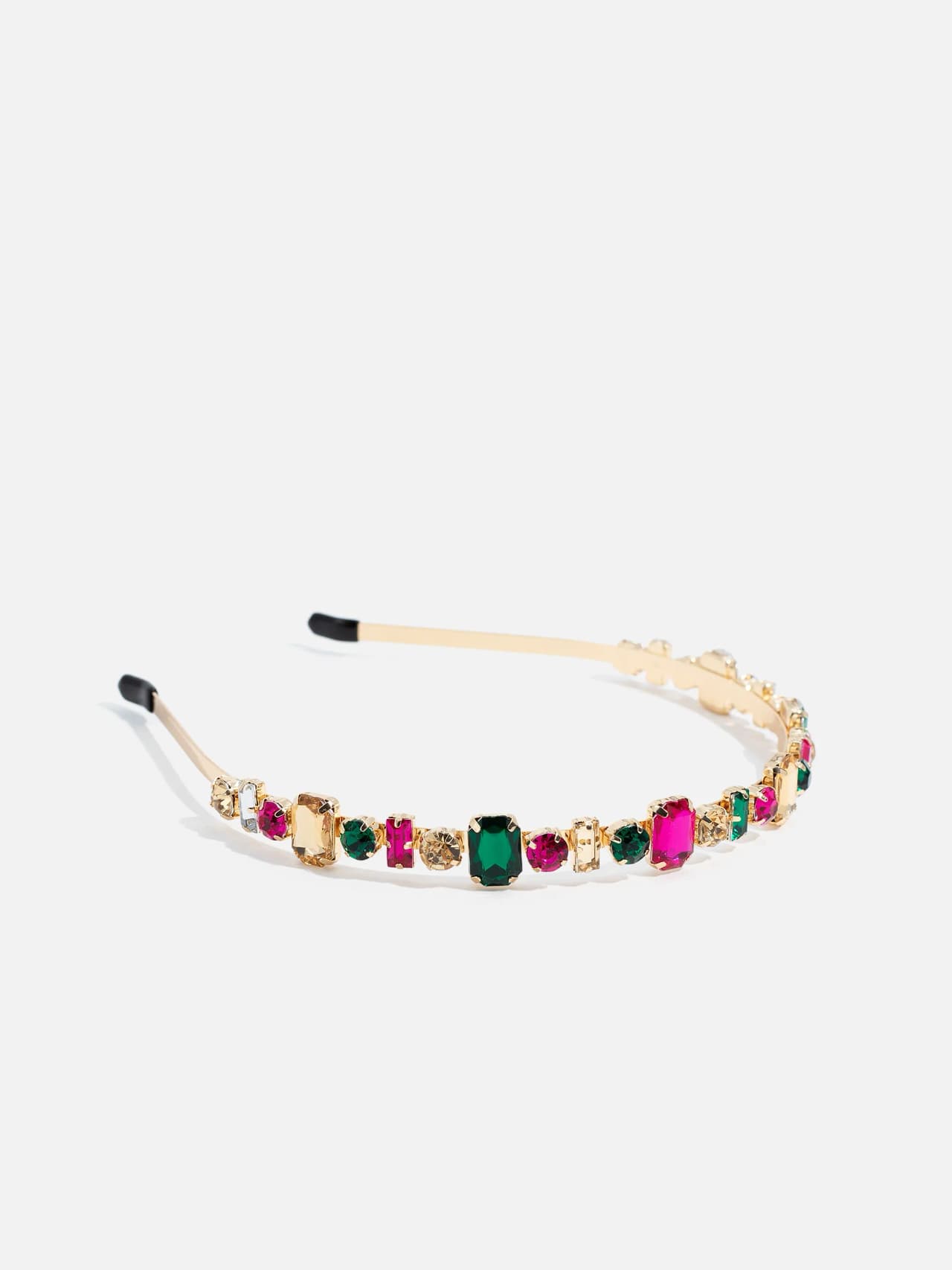 Kristalldiadem i guld med färgade rhinestones – elegant hårband Le Lika
