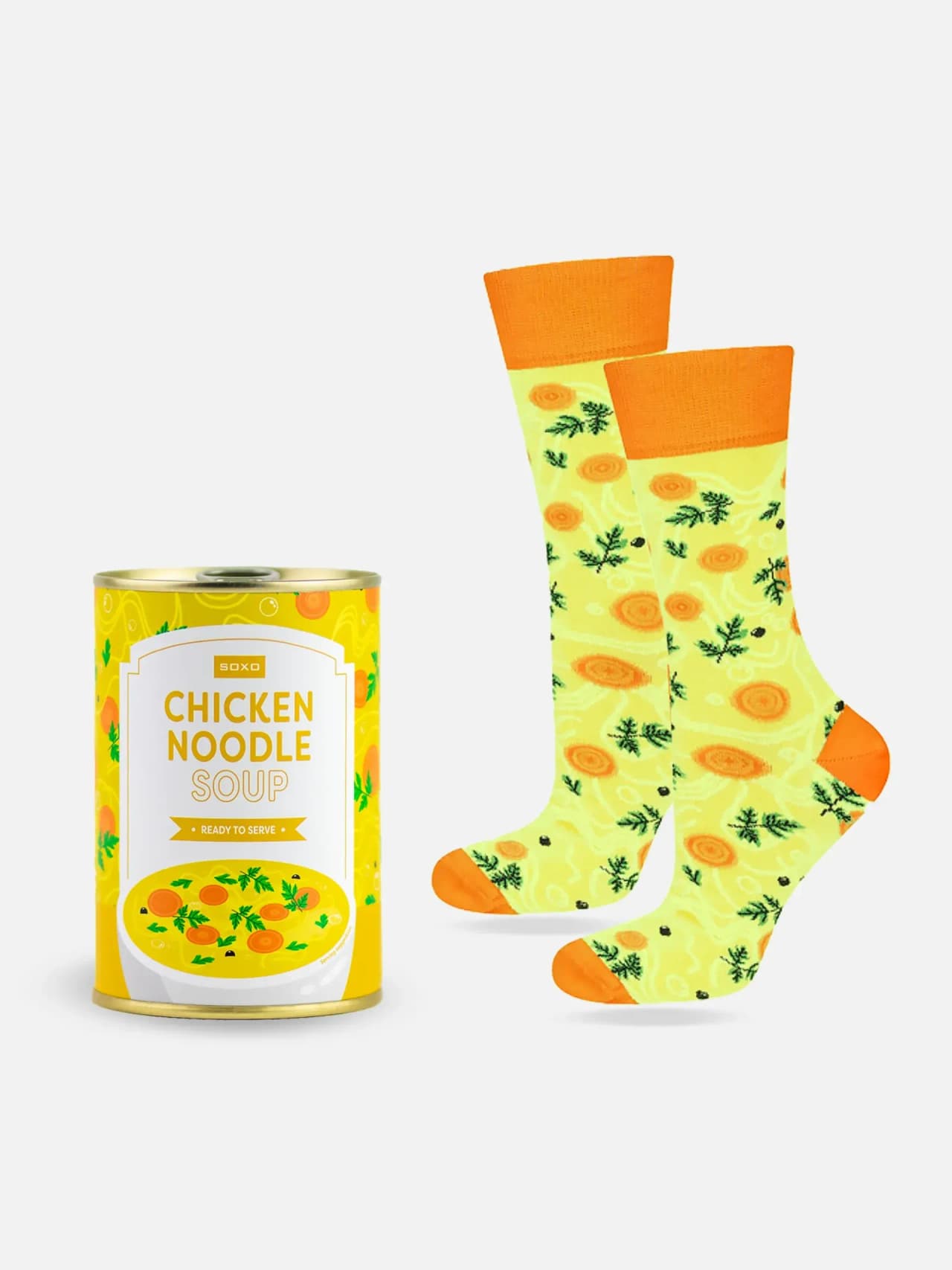 Kyckling Noodle Strumpor - Roliga Strumpor i Burk