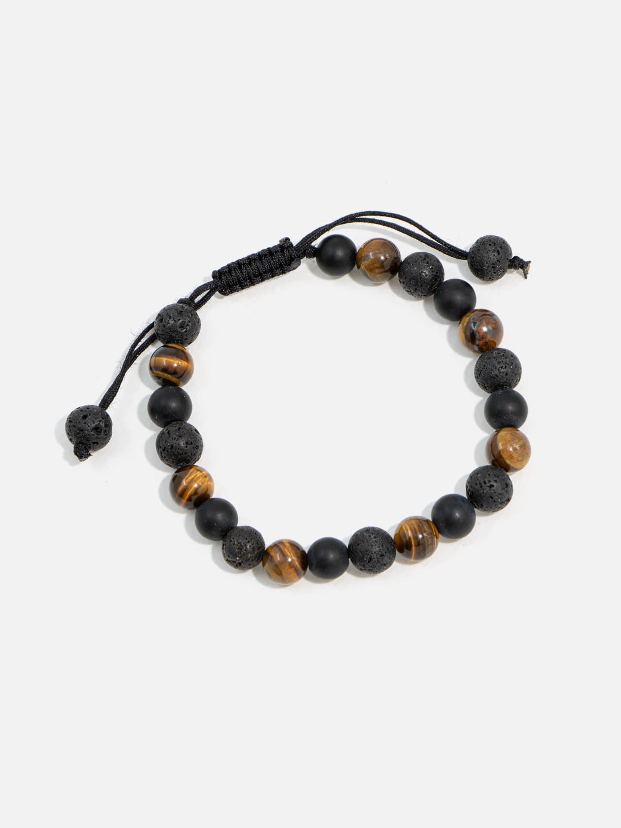 Lavasten Tigeröga & Svart Onyx Armband – Justerbart Boho | Le Lika
