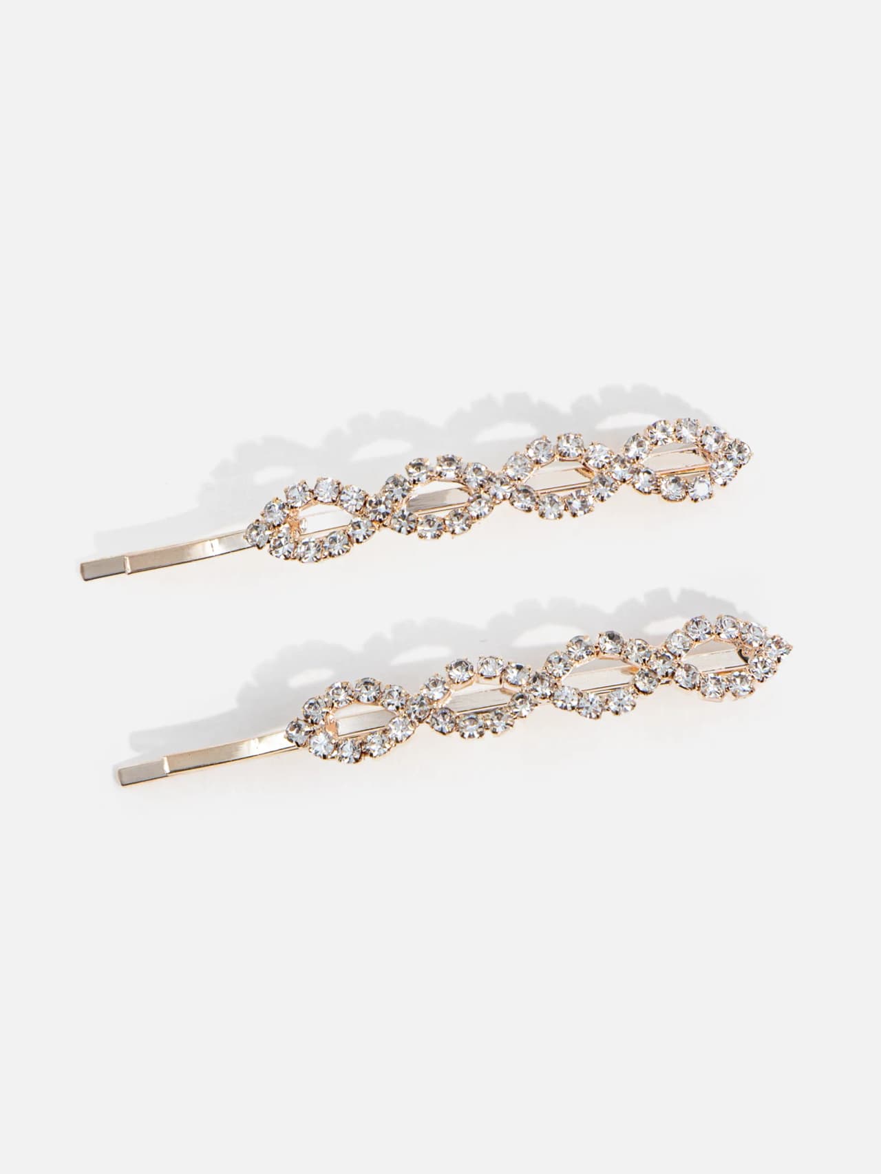 Lumière Hårnålar med Strass – Guld, 2-pack