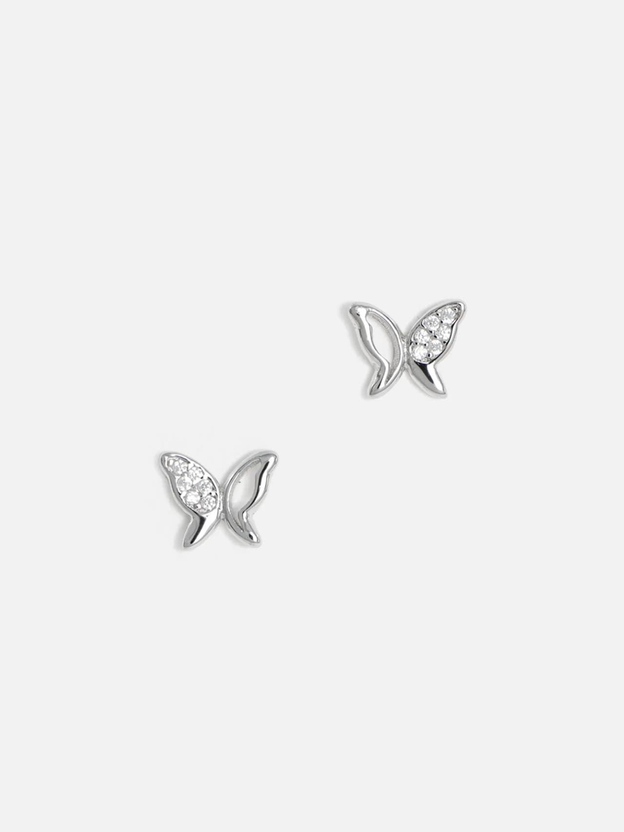 Örhängen i Äkta Silver i Fjärilform med Cubic Zirconia